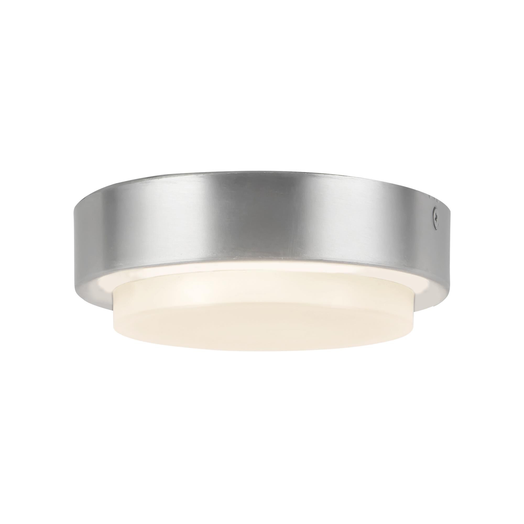 Shown in Brushed Nickel finish and Frosted Polycarbonate Diffuser glass