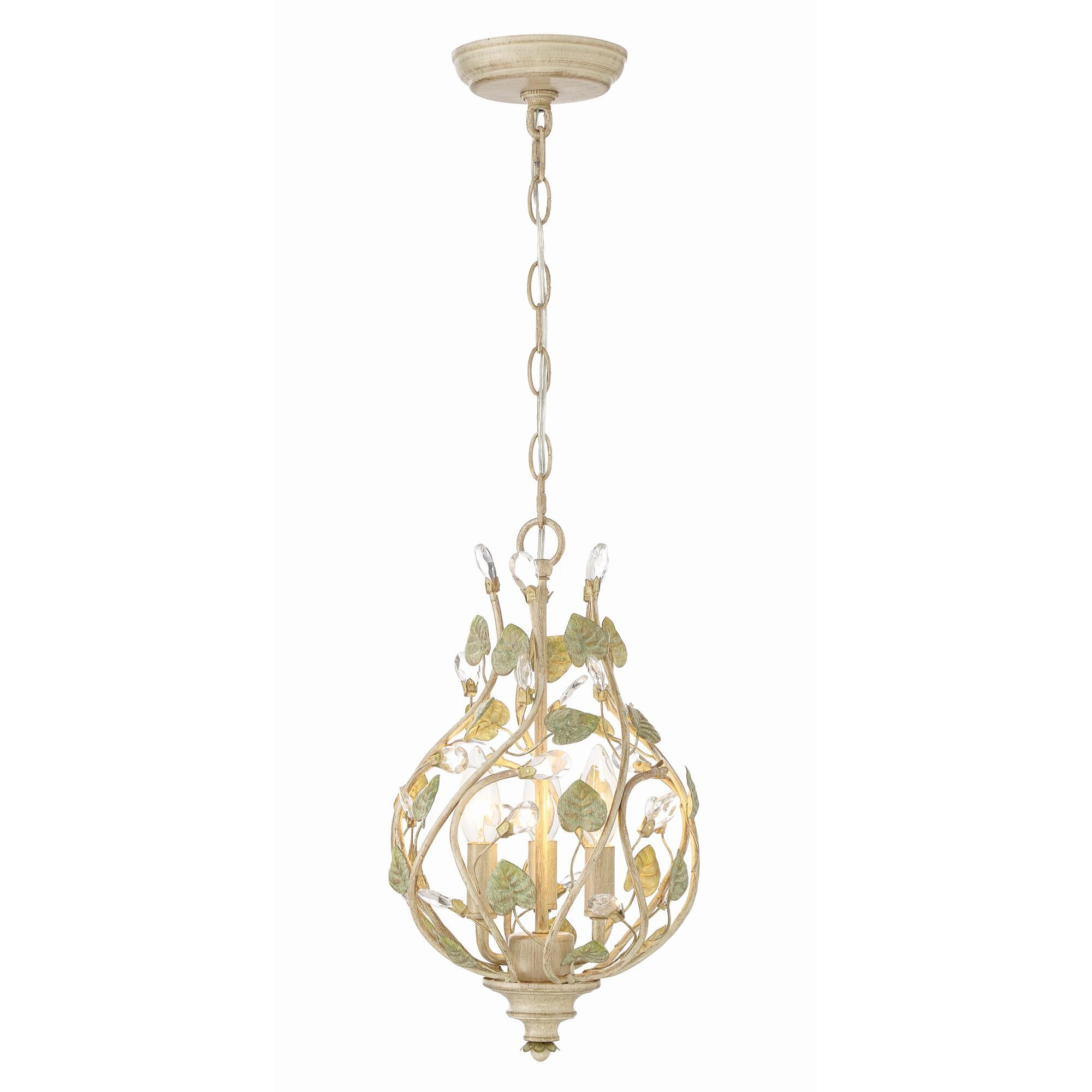 Shown in Champagne Green Tea finish and Hand Cut crystal