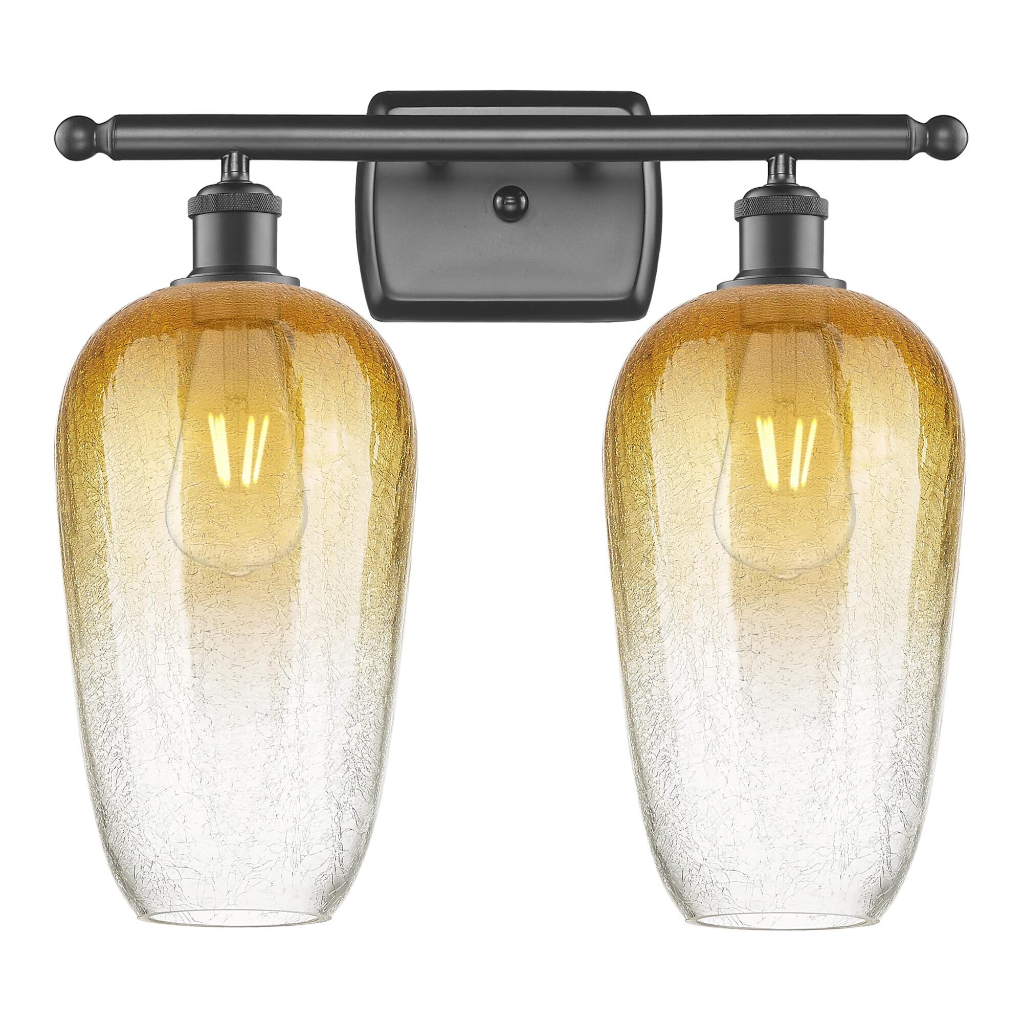 Shown in Oil Rubbed Bronze finish and Amber glass