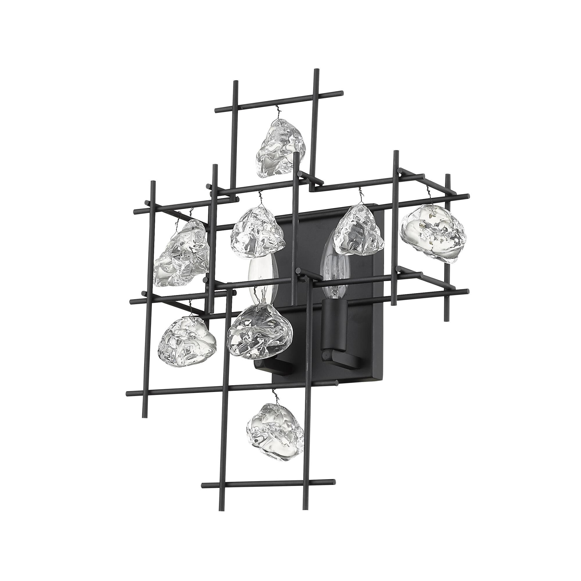 Shown in Matte Black finish and --- glass and --- shade