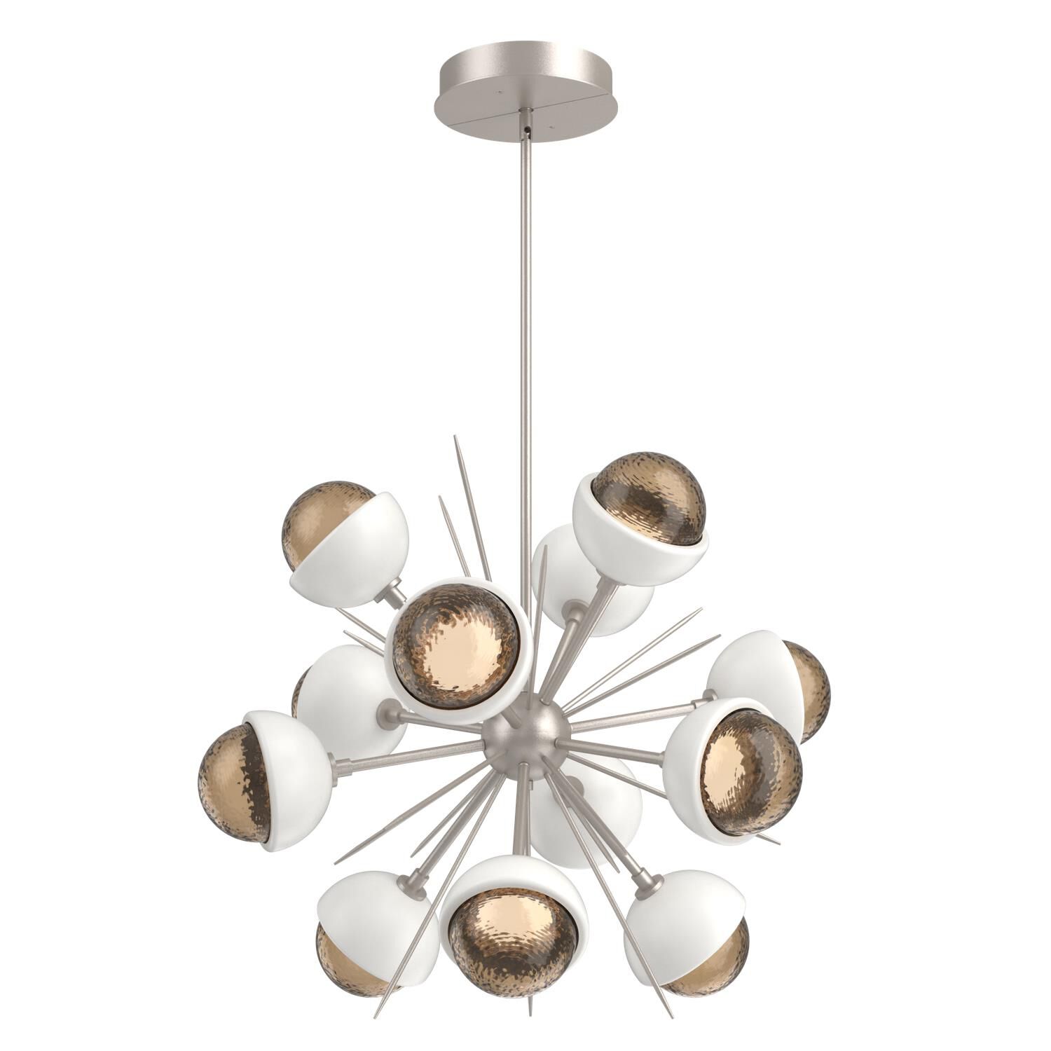 Shown in Beige Silver finish and Bronze glass and Salt White accent
