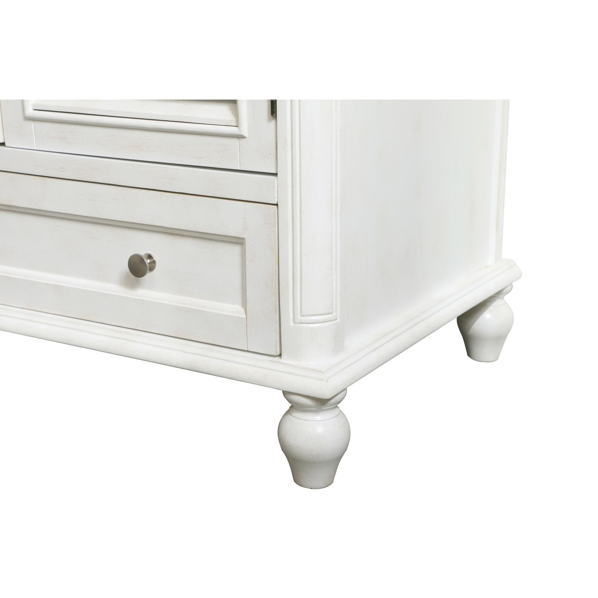 Shown in Antique White finish