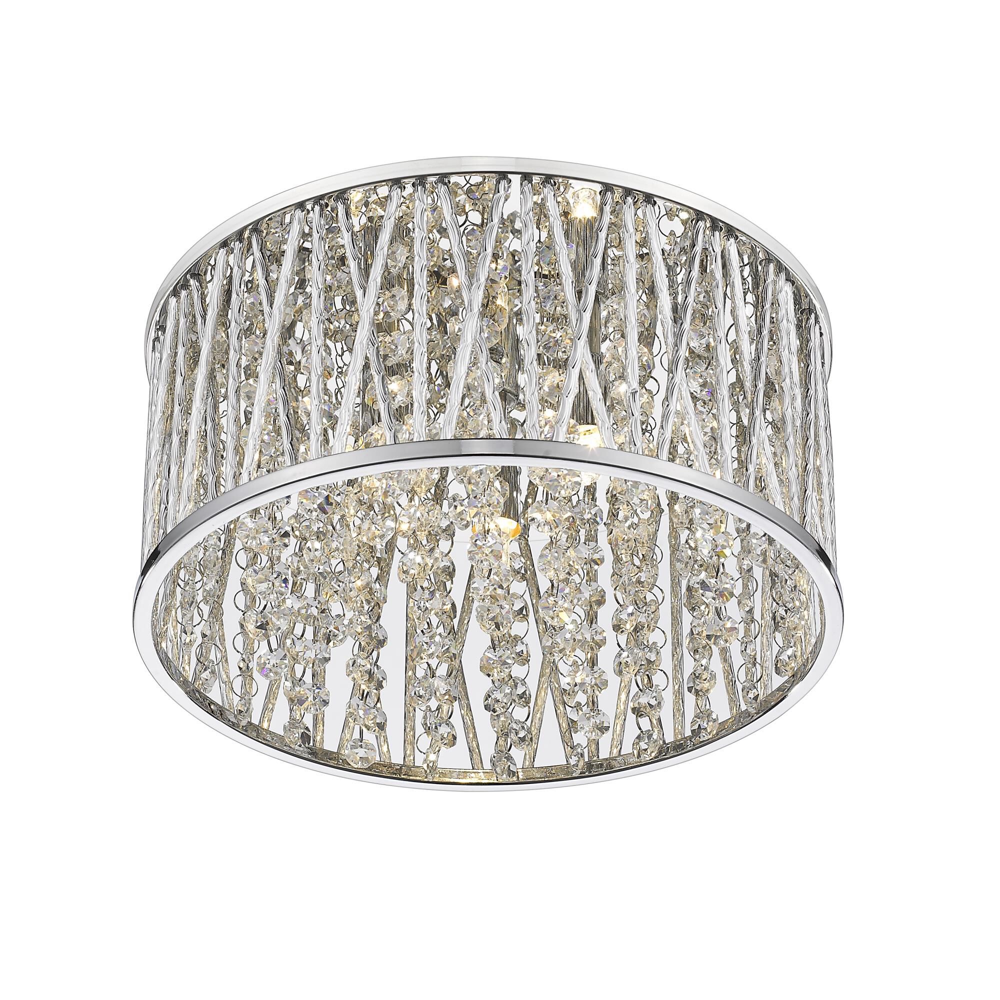 Shown in Chrome finish and Aluminum glass and Aluminum shade