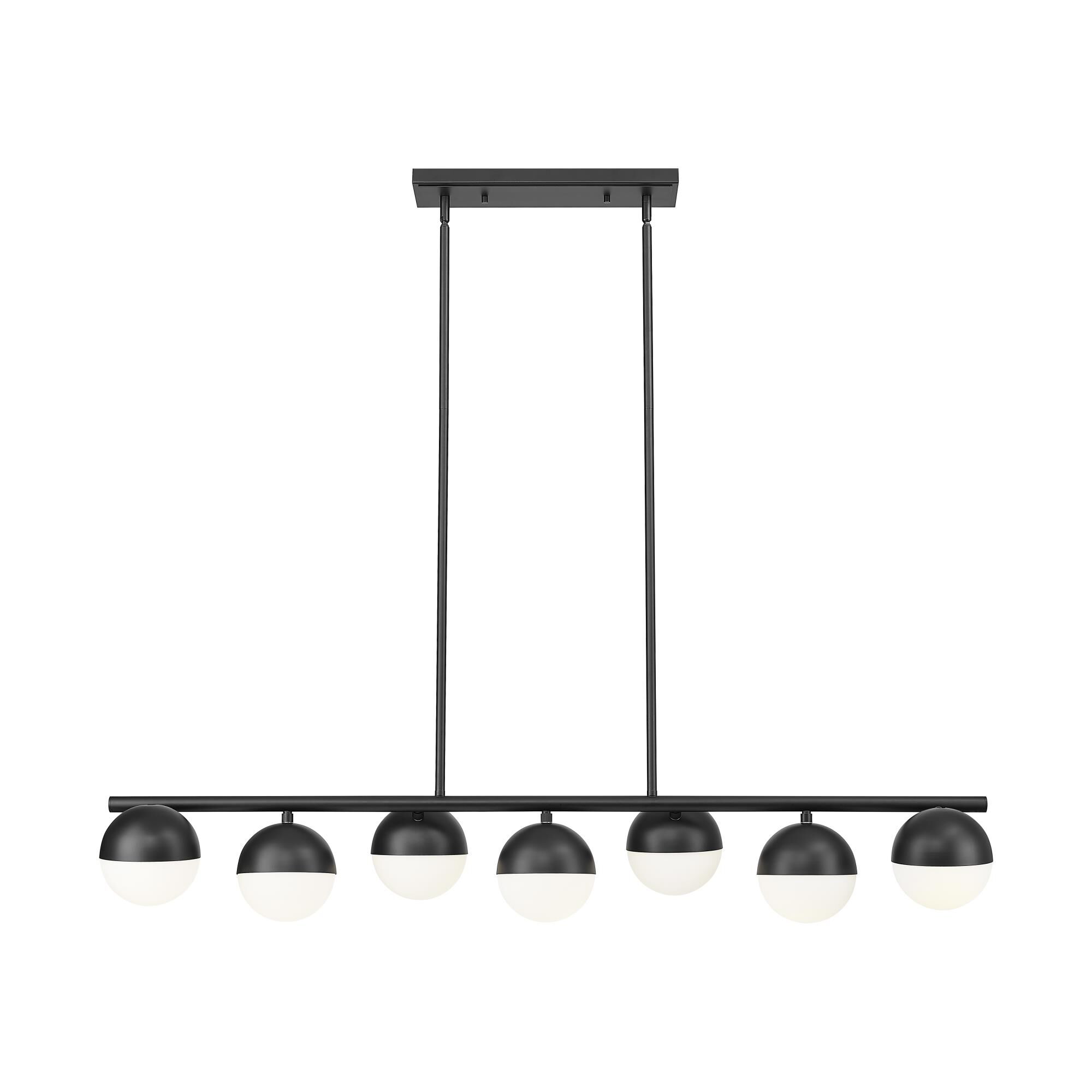 Shown in Matte Black finish and Matte Opal glass and Matte Opal shade