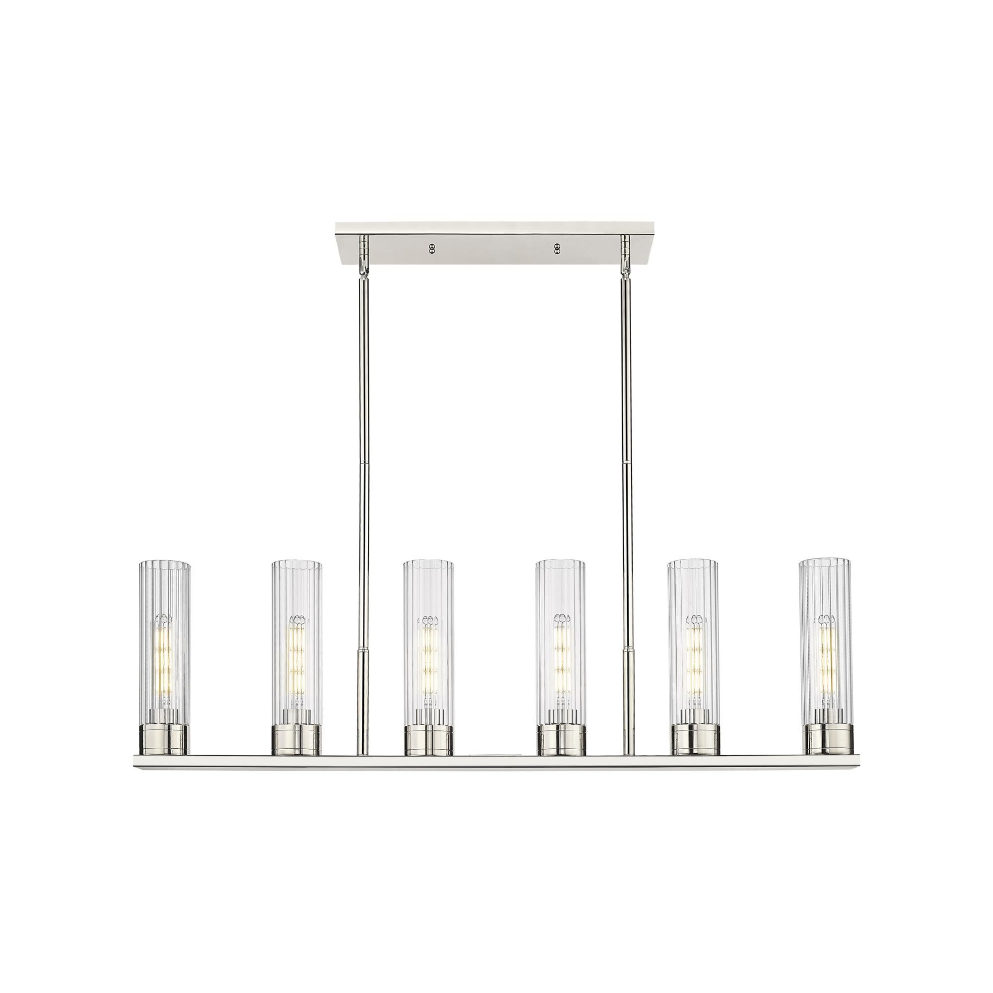 Shown in Polished Nickel finish and Clear glass