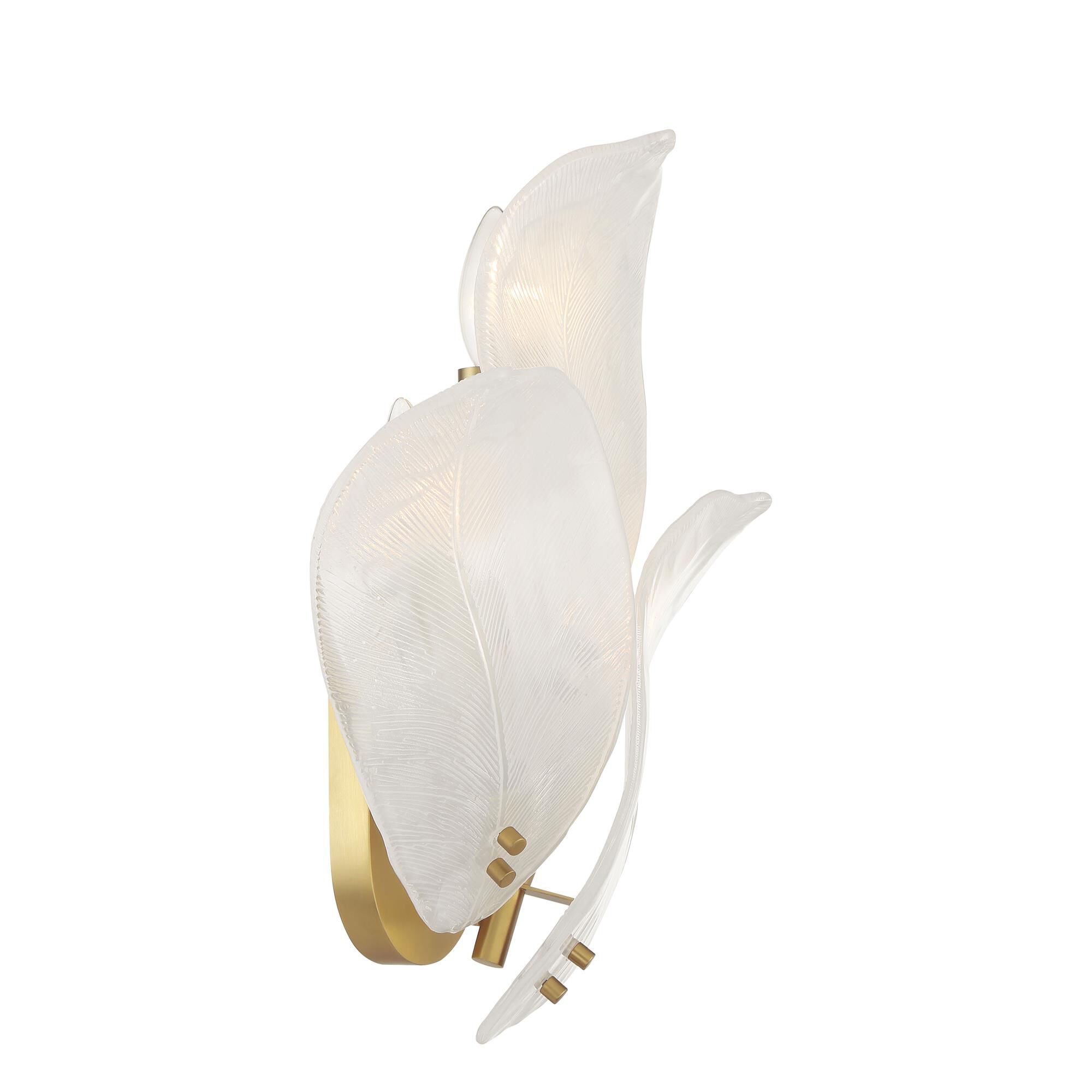 Shown in Legacy Brass finish and White Handmade glass