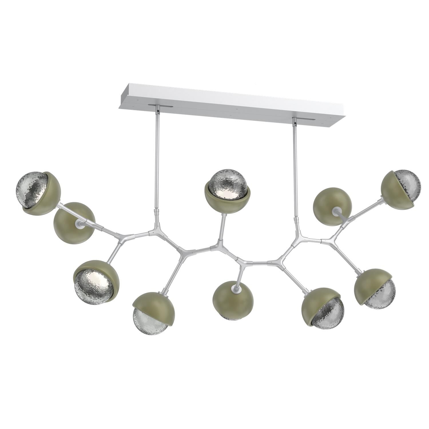 Shown in Classic Silver finish and Smoke glass and Sage Green accent
