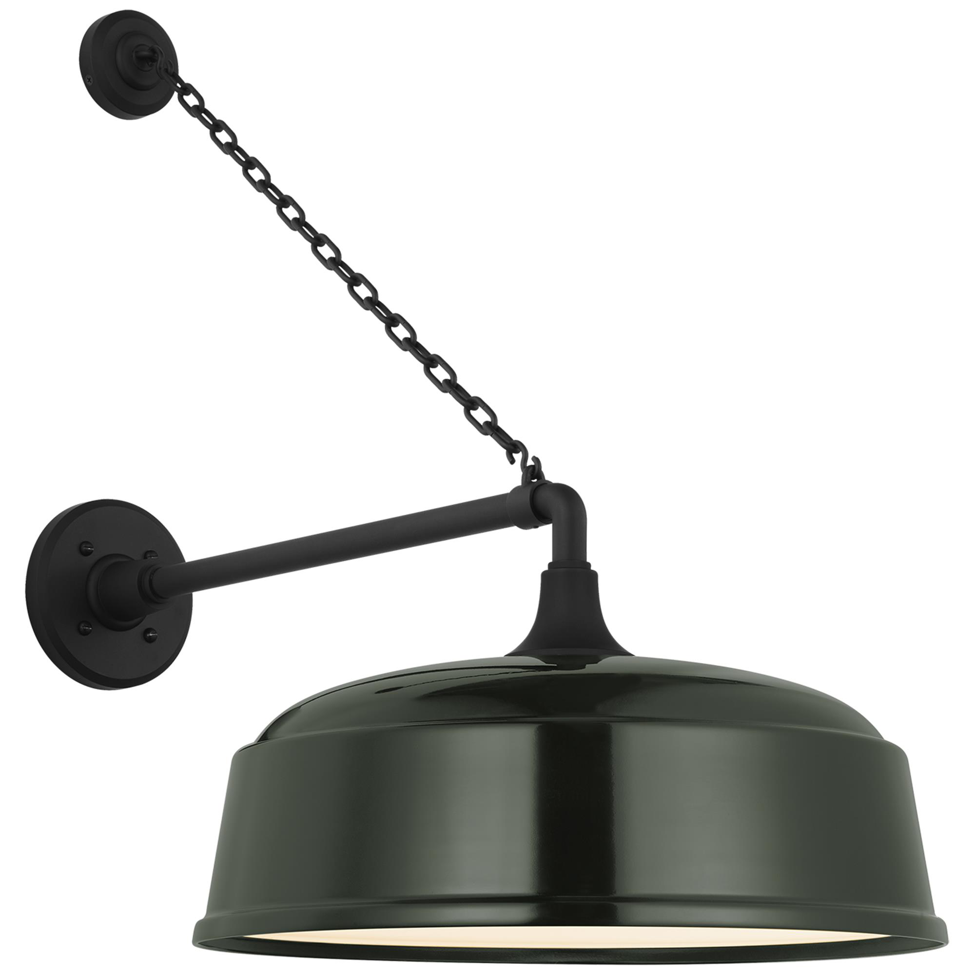 Shown in Matte Black finish and Green shade