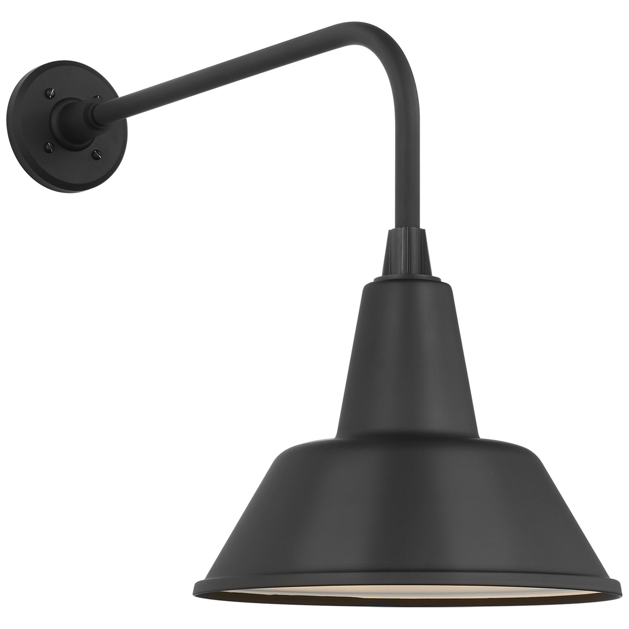 Shown in Matte Black finish and Black shade
