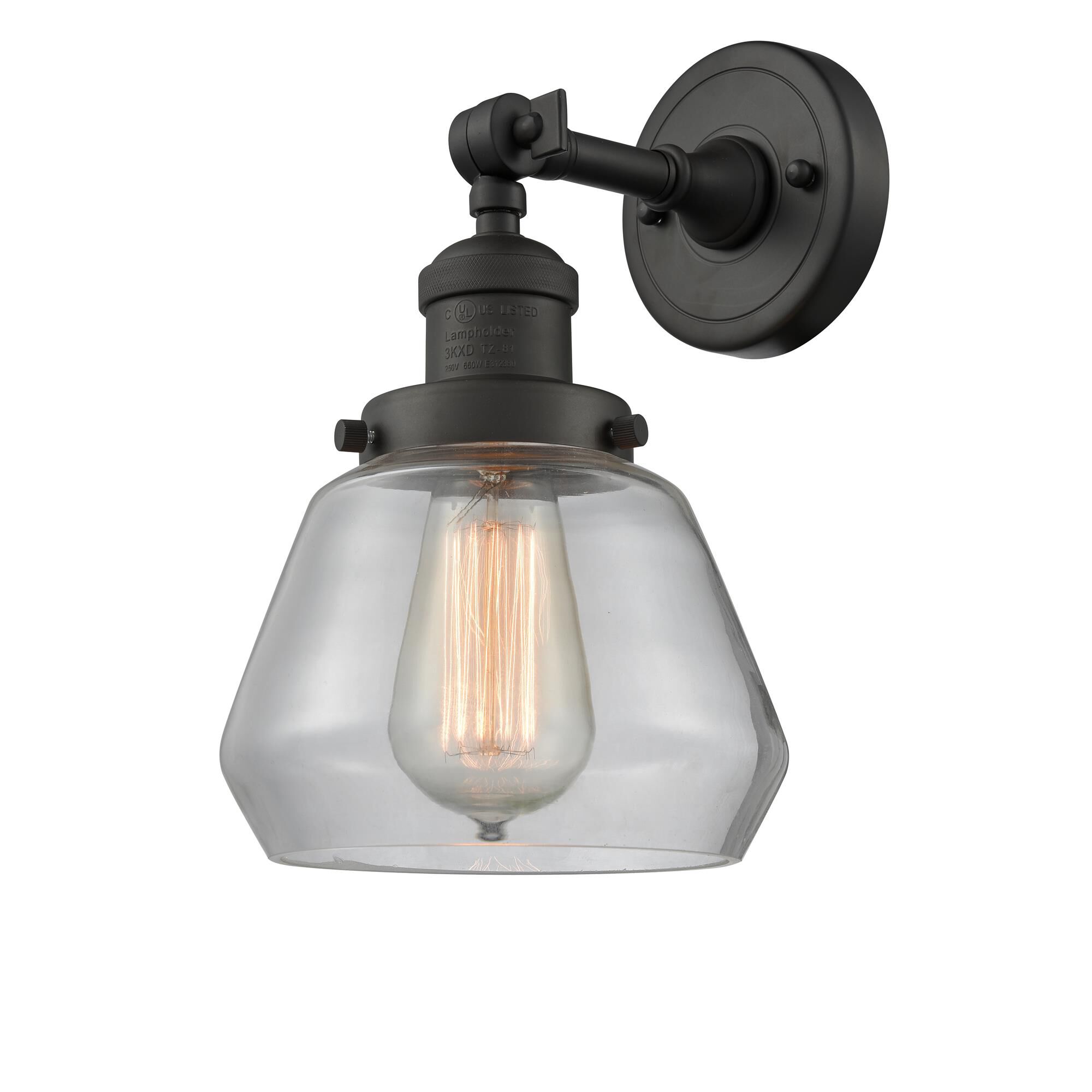 Shown in Oil Rubbed Bronze finish and Clear glass