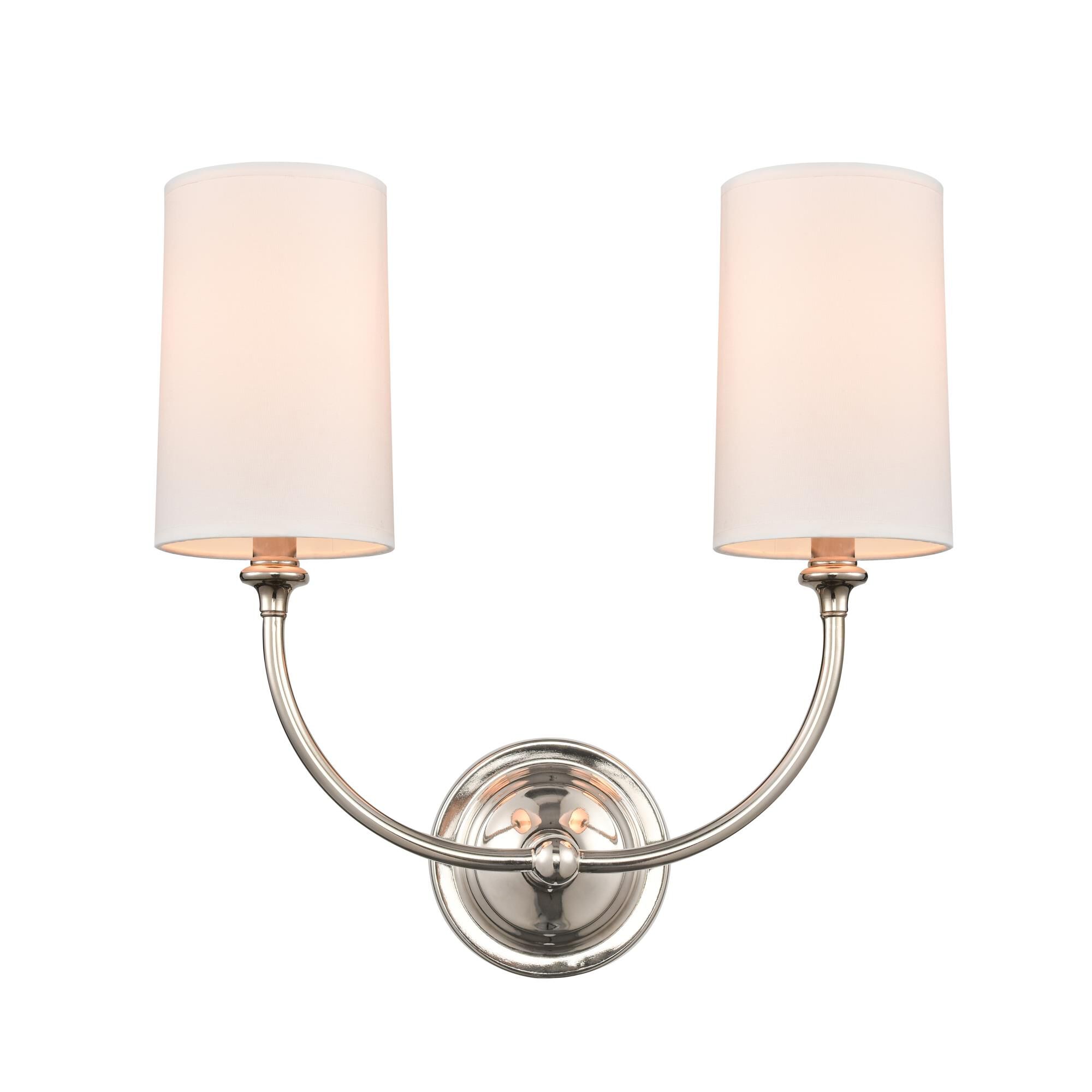 Shown in Polished Nickel and Off-White finish and Off-White Cotton Fabric shade
