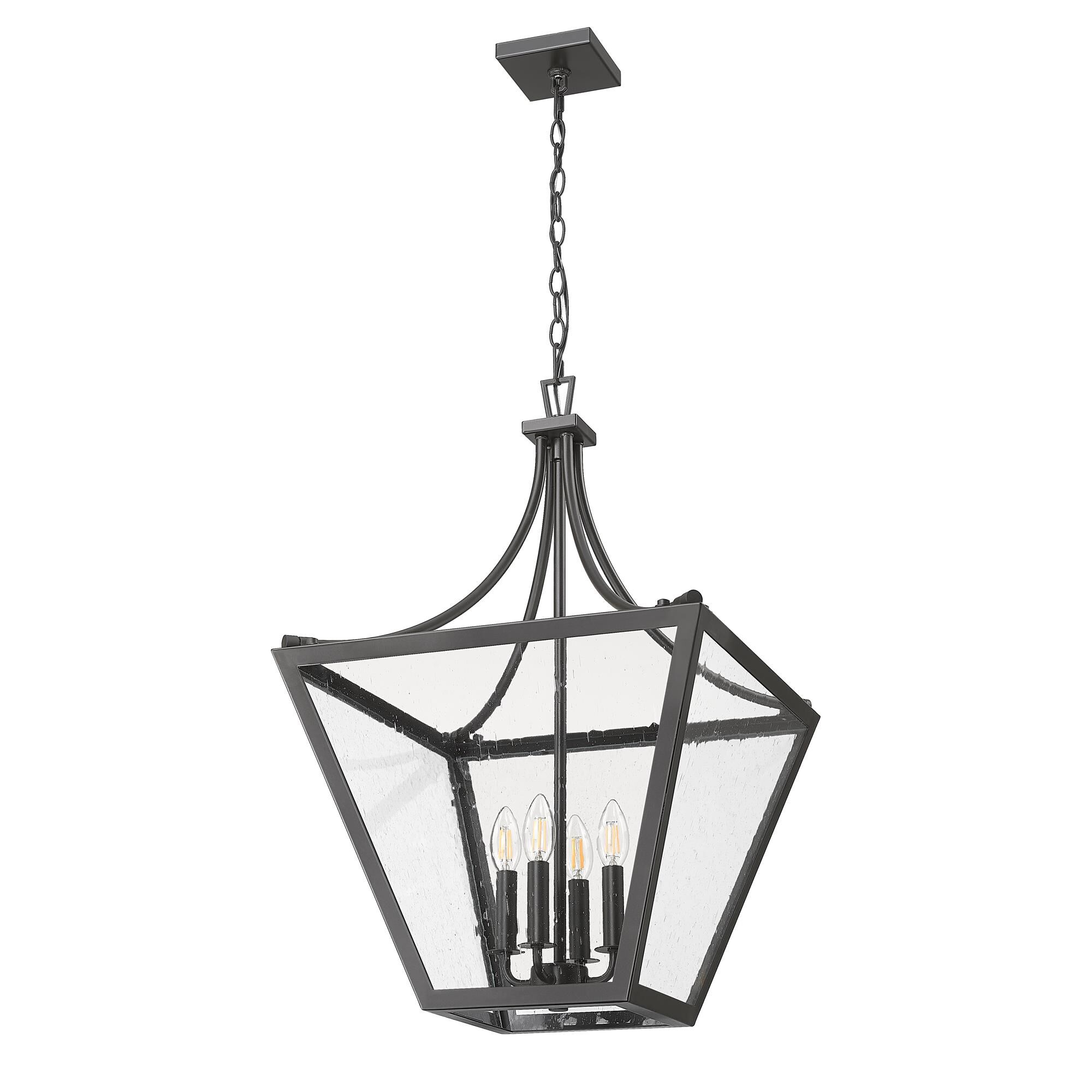 Shown in Iron Ore finish and Clear Seedy glass