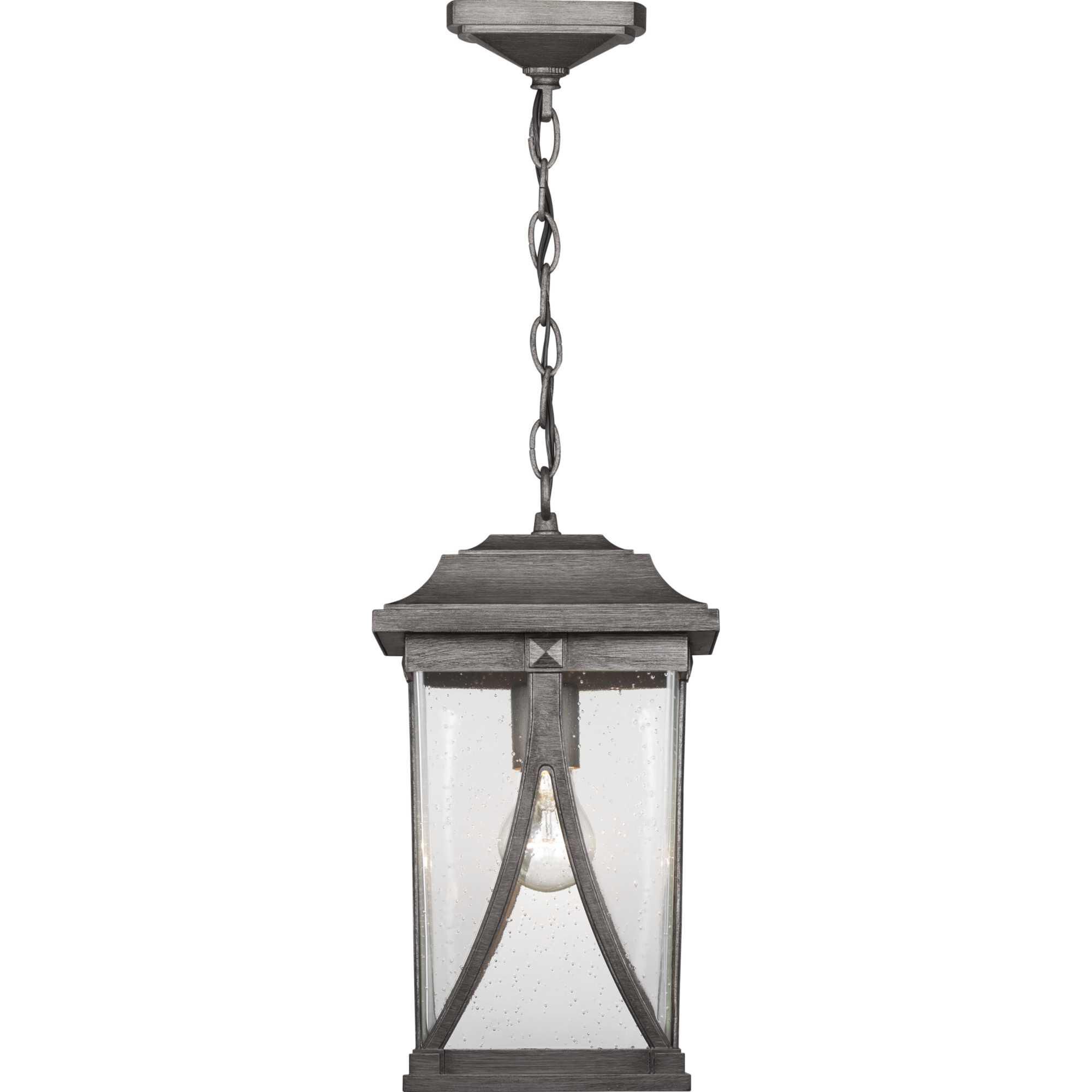 Shown in Antique Pewter finish and Clear Seeded glass