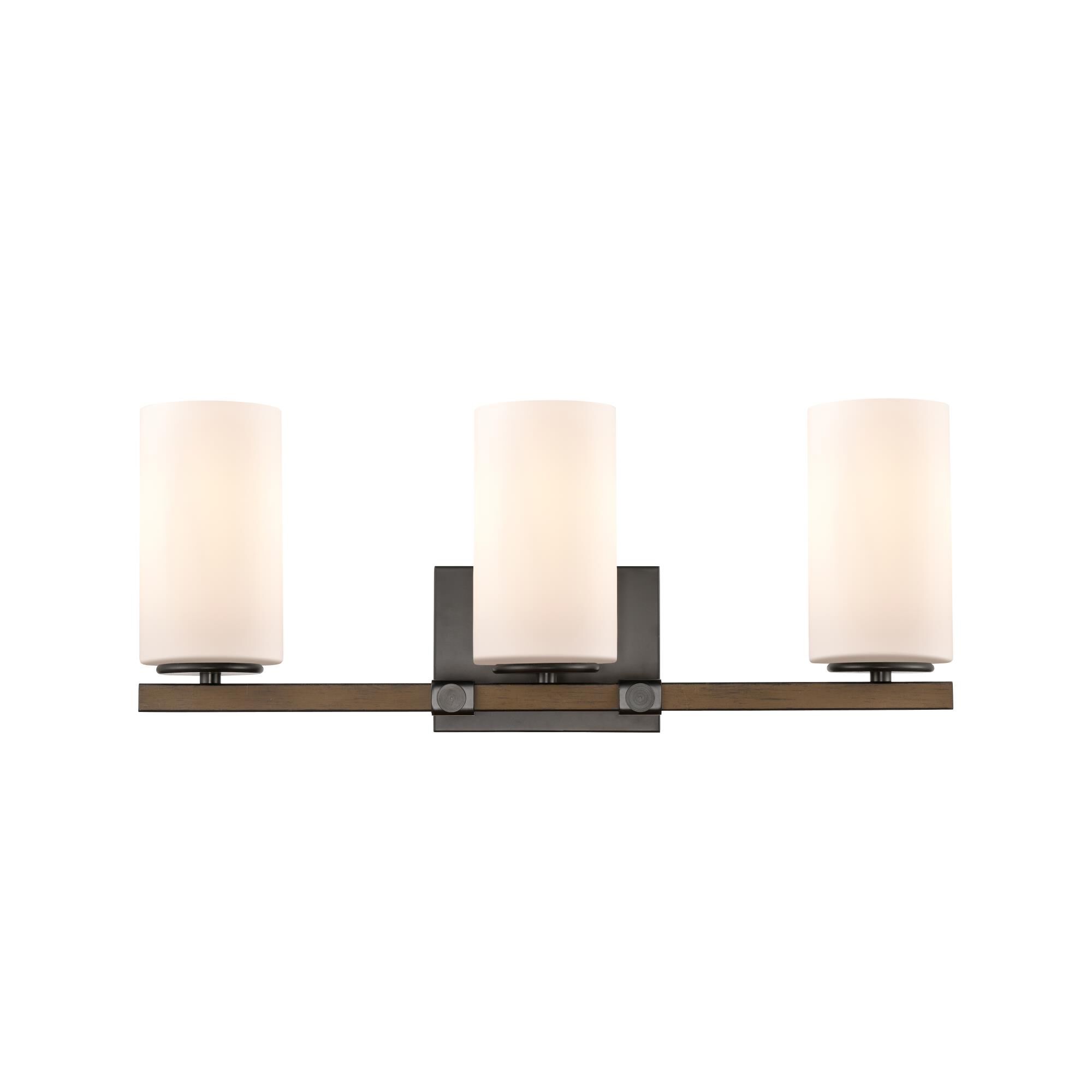 Shown in Matte Black finish and White Westlake glass and Brown accent