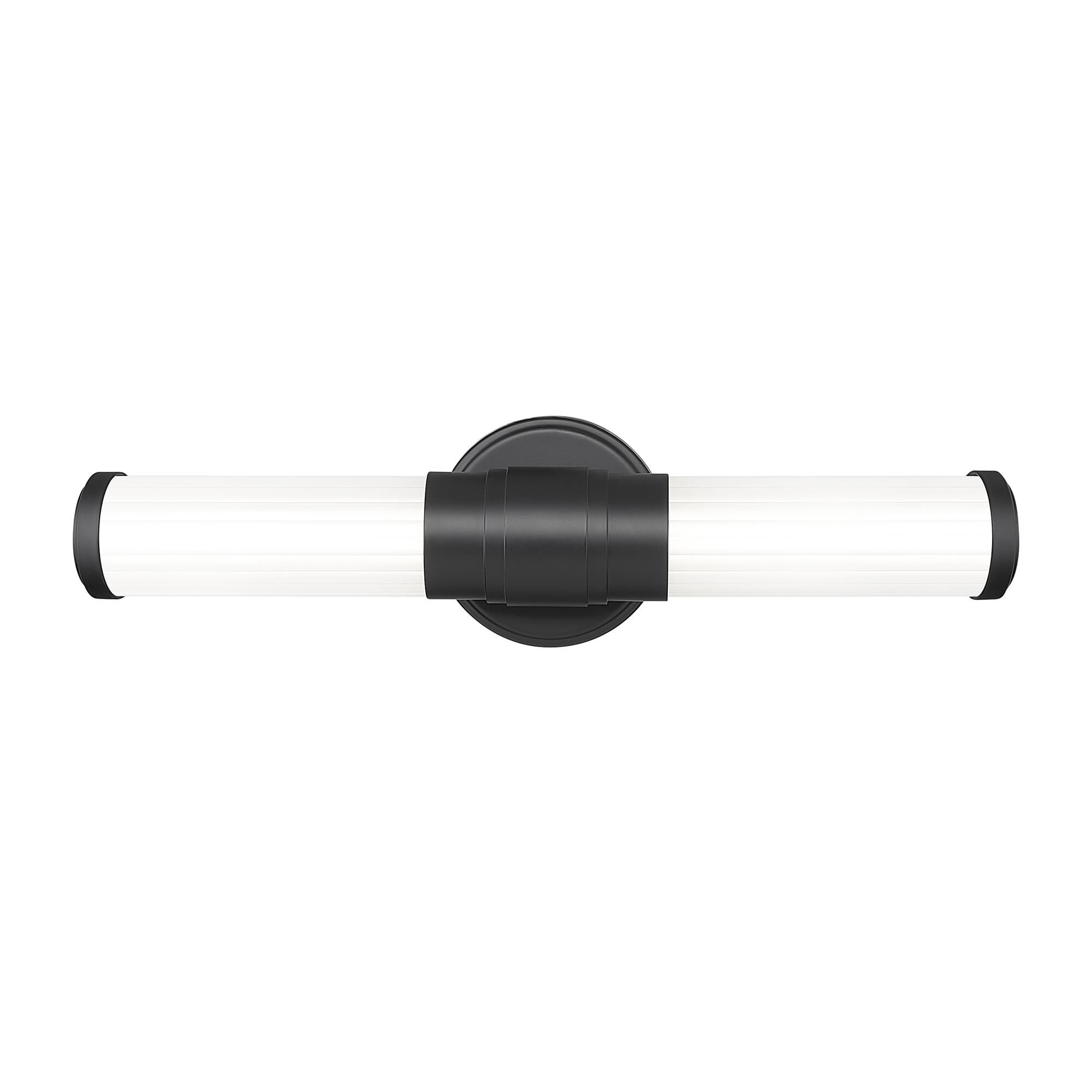 Shown in Matte Black finish and Opal White glass and Opal White shade