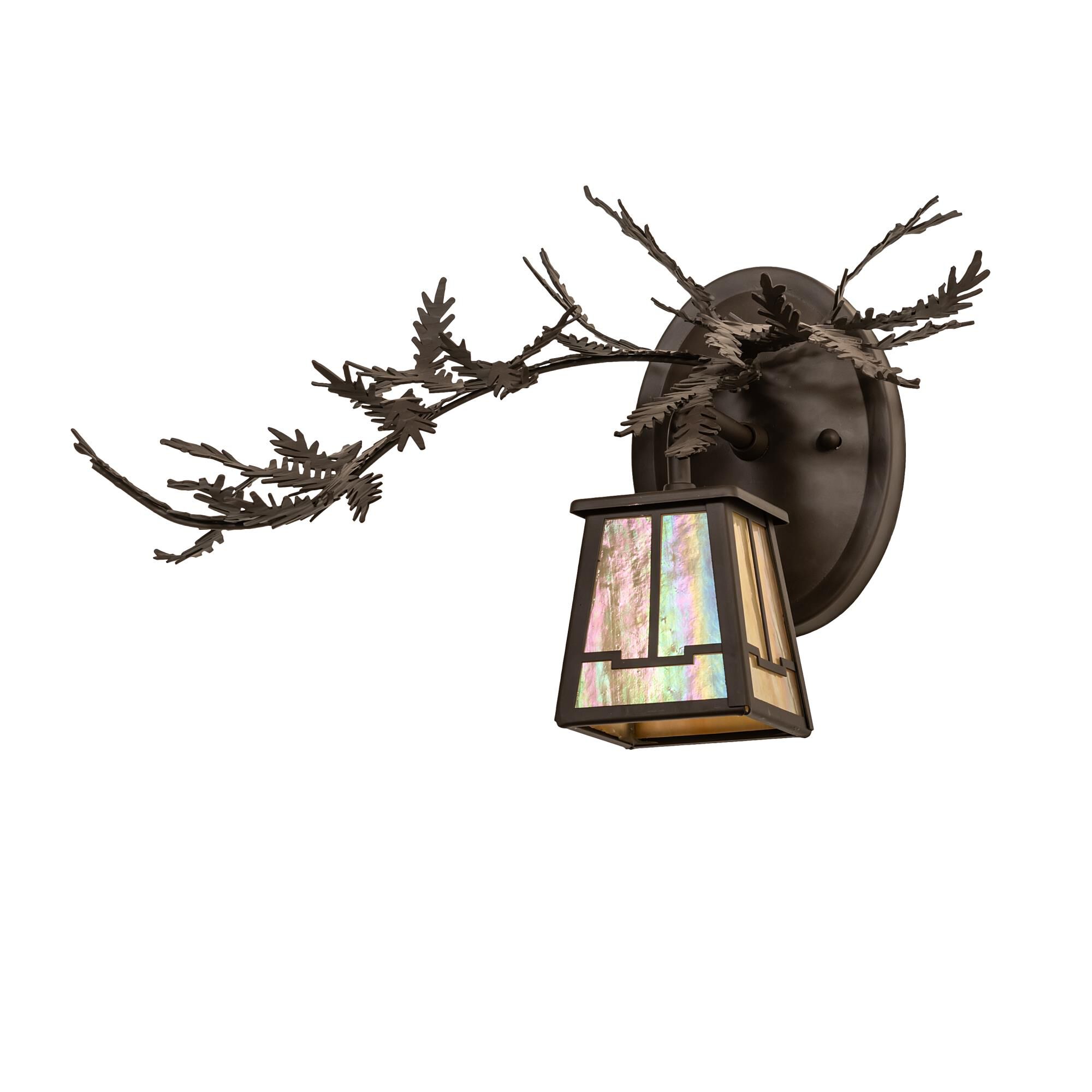 Meyda Lighting Pine Branch 9 Inch Tall LED Outdoor Wall Light