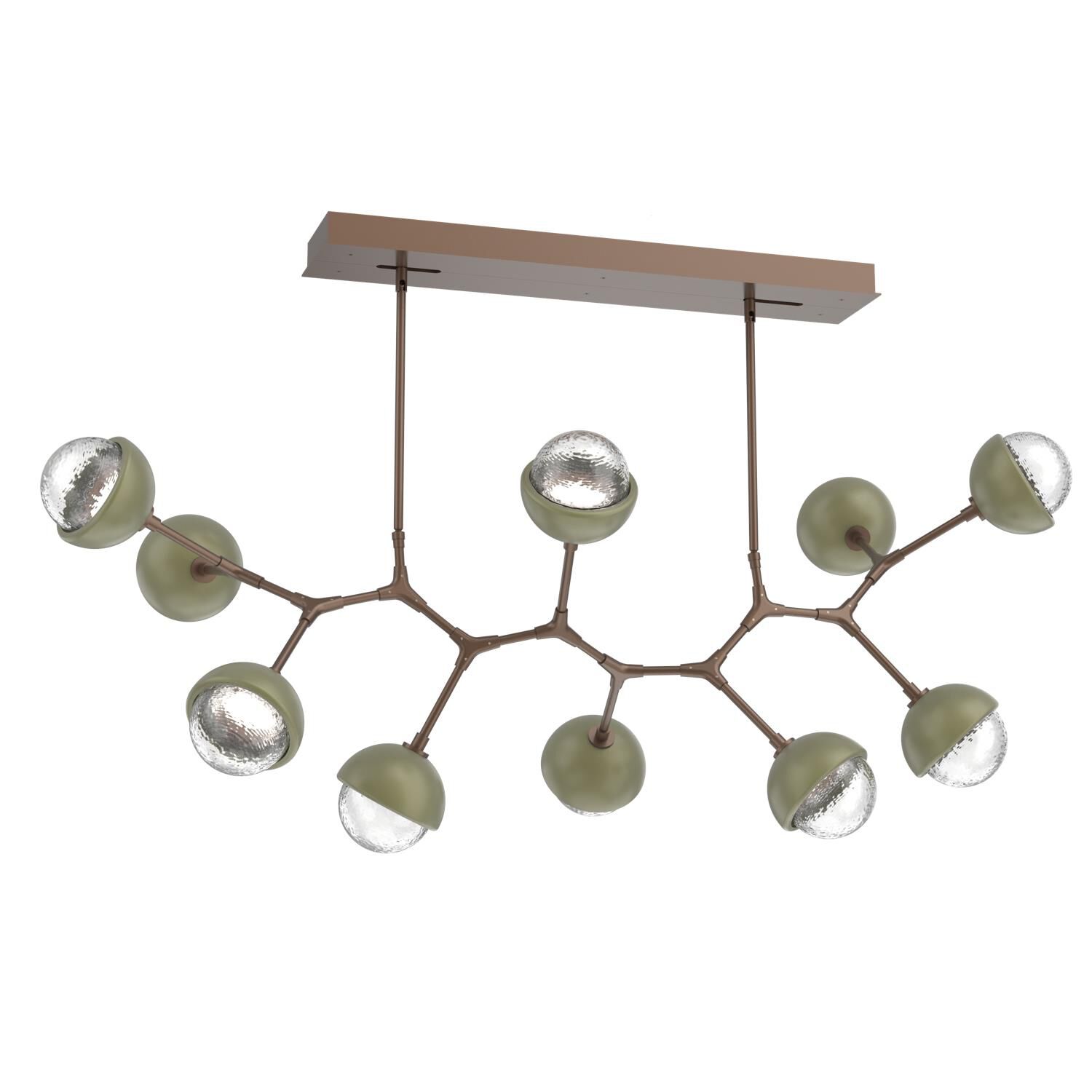 Levi Wilson Cabochon 56 Inch Linear Suspension Light by Hammerton Studio
