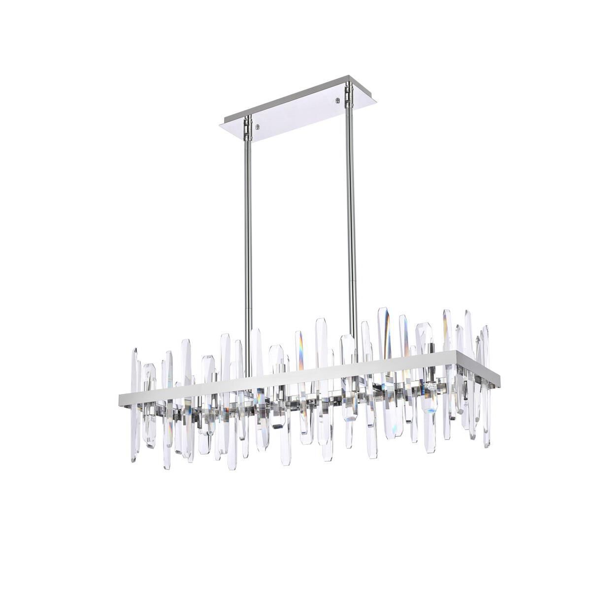 Serena 36 Inch 20 Light Linear Suspension Light by Elegant Lighting
