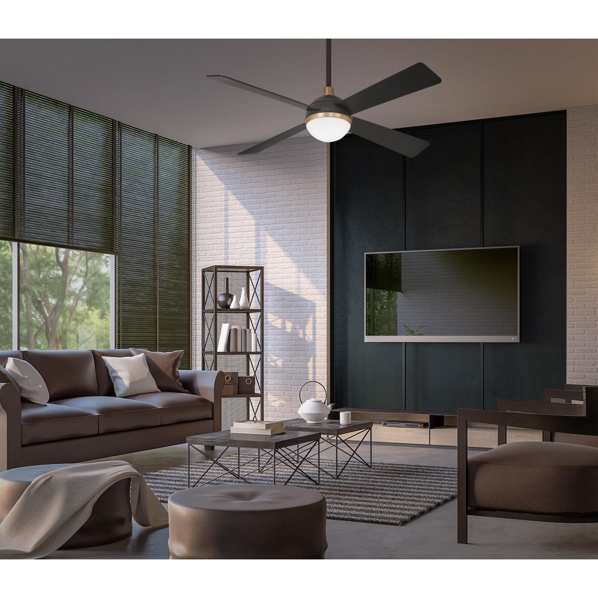 Orb 54 Inch Ceiling Fan with Light Kit by Minka Aire by Minka Aire