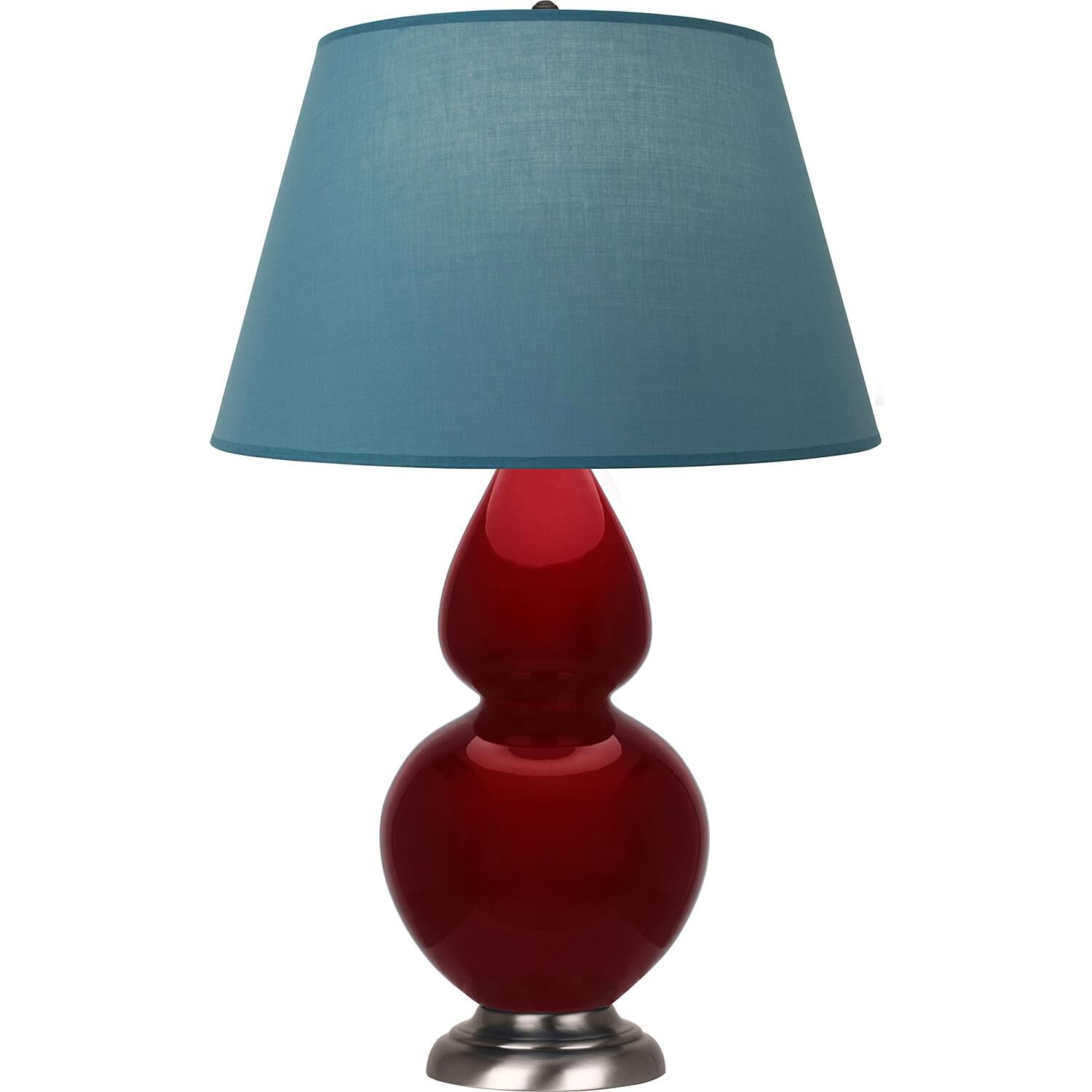 Shown in Sangria finish and Bright Blue and Gray shade and Antique Silver accent