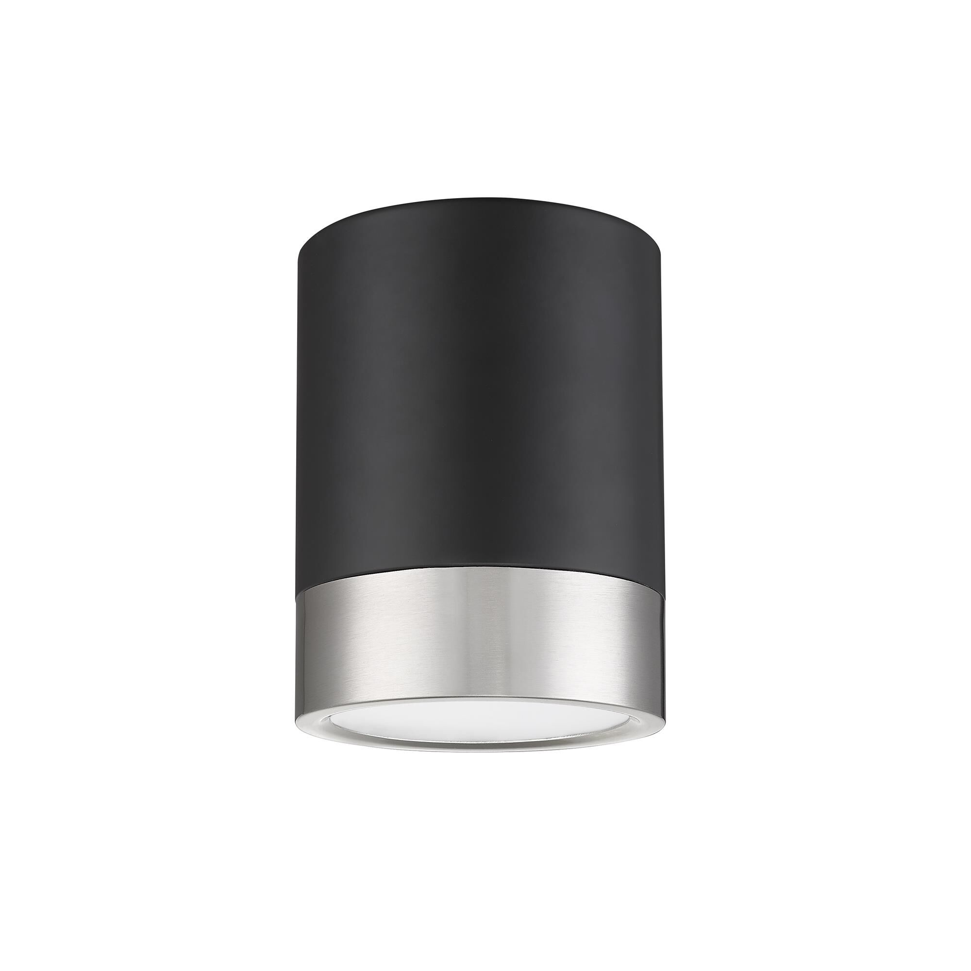 Shown in Matte Black and Brushed Nickel finish and Frosted glass
