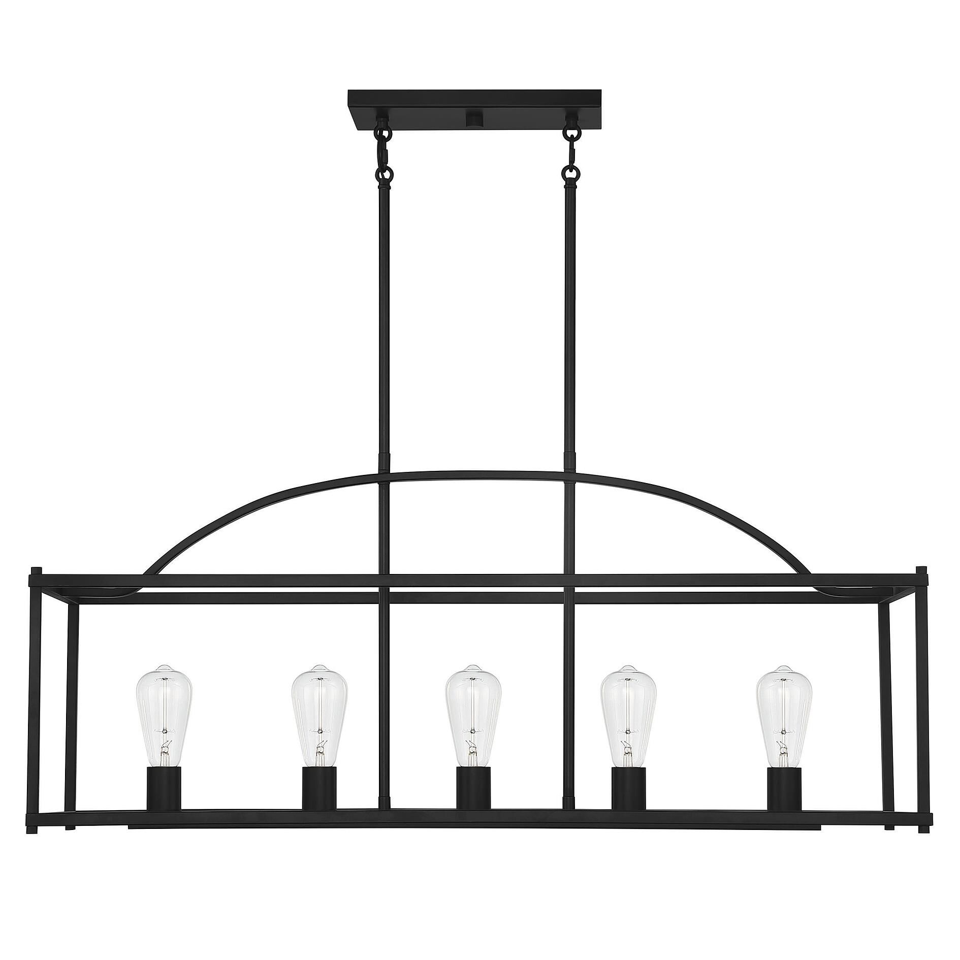 Palladian 38 Inch 5 Light Linear Suspension Light by Savoy House