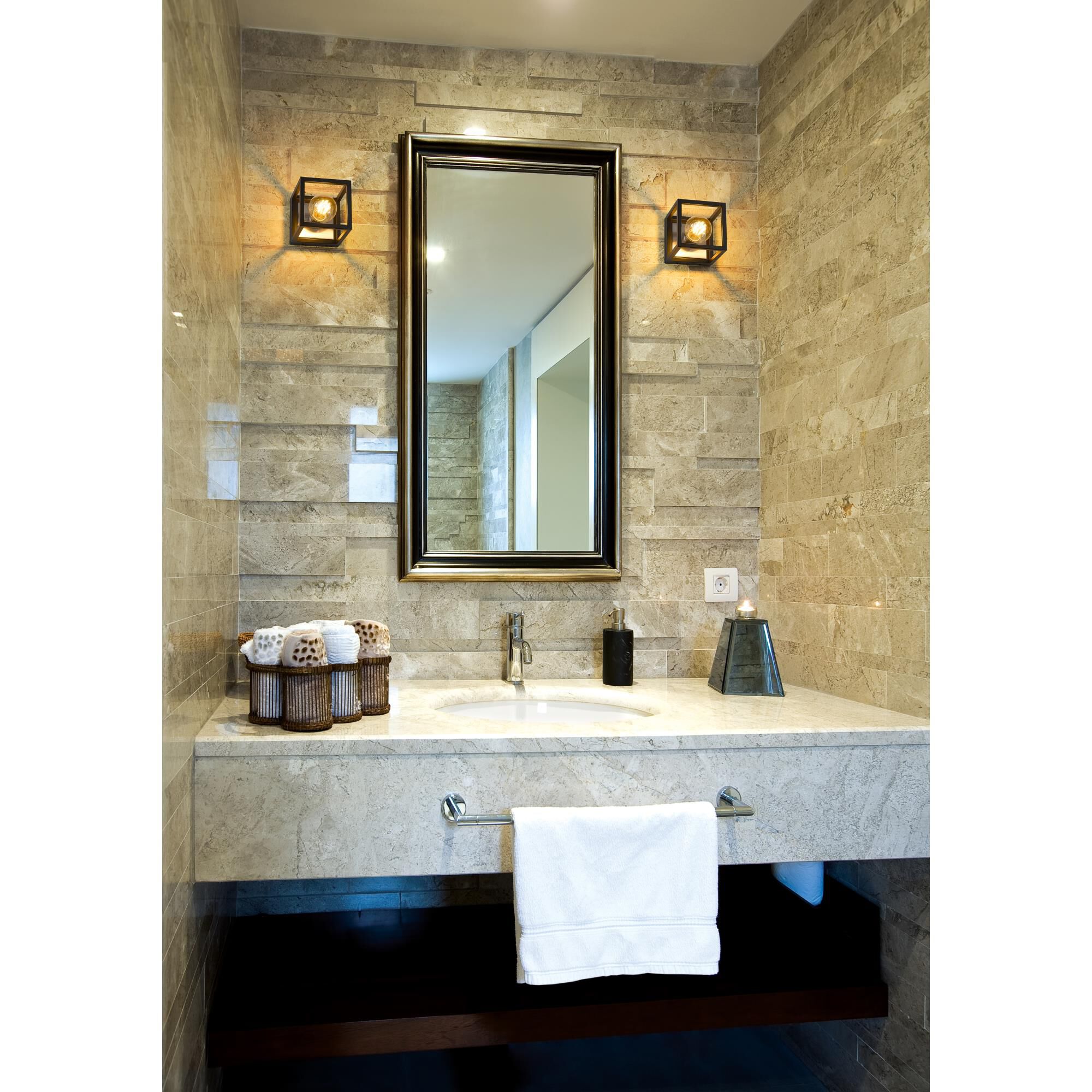 Shown in Matte Black + Brushed Nickel finish and --- glass and --- shade