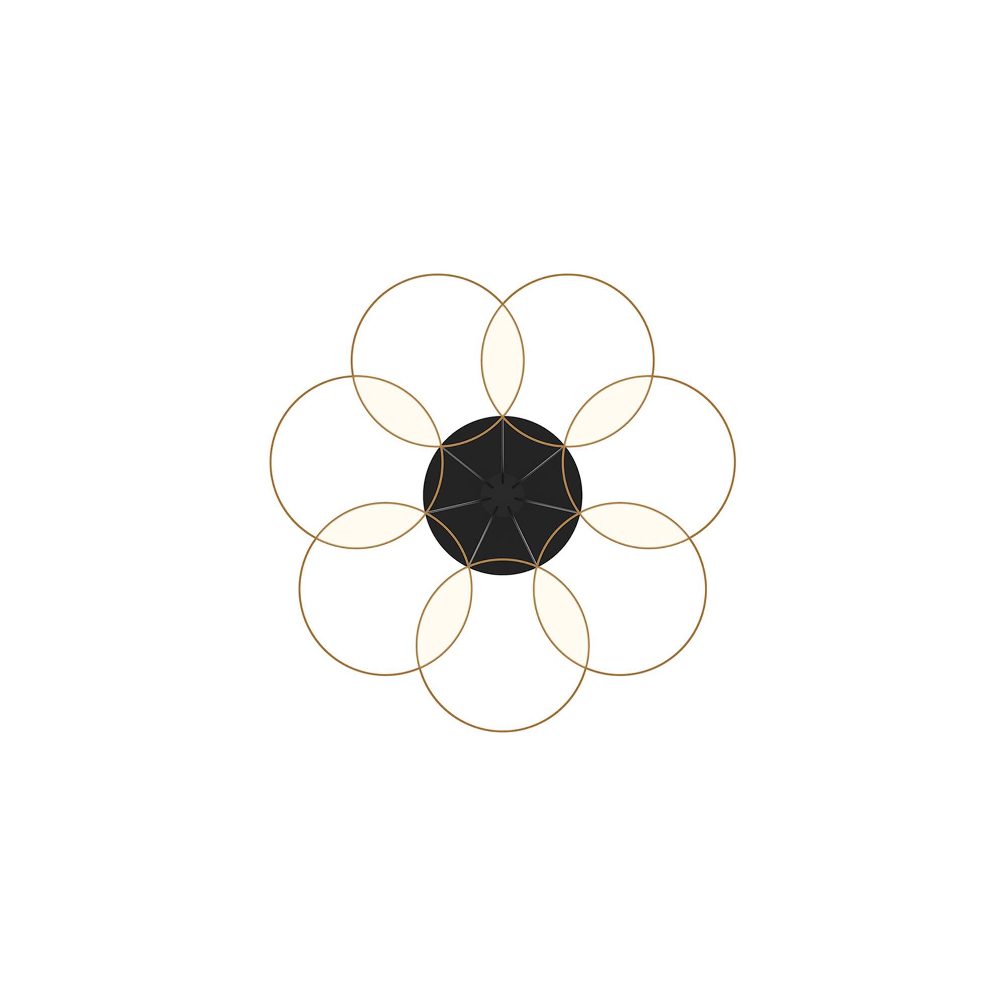 Shown in Black/Gold finish and Frosted Acrylic glass