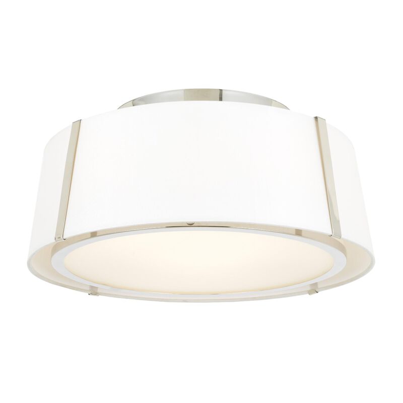 Fulton 18 Inch 3 Light Semi Flush Mount by Crystorama
