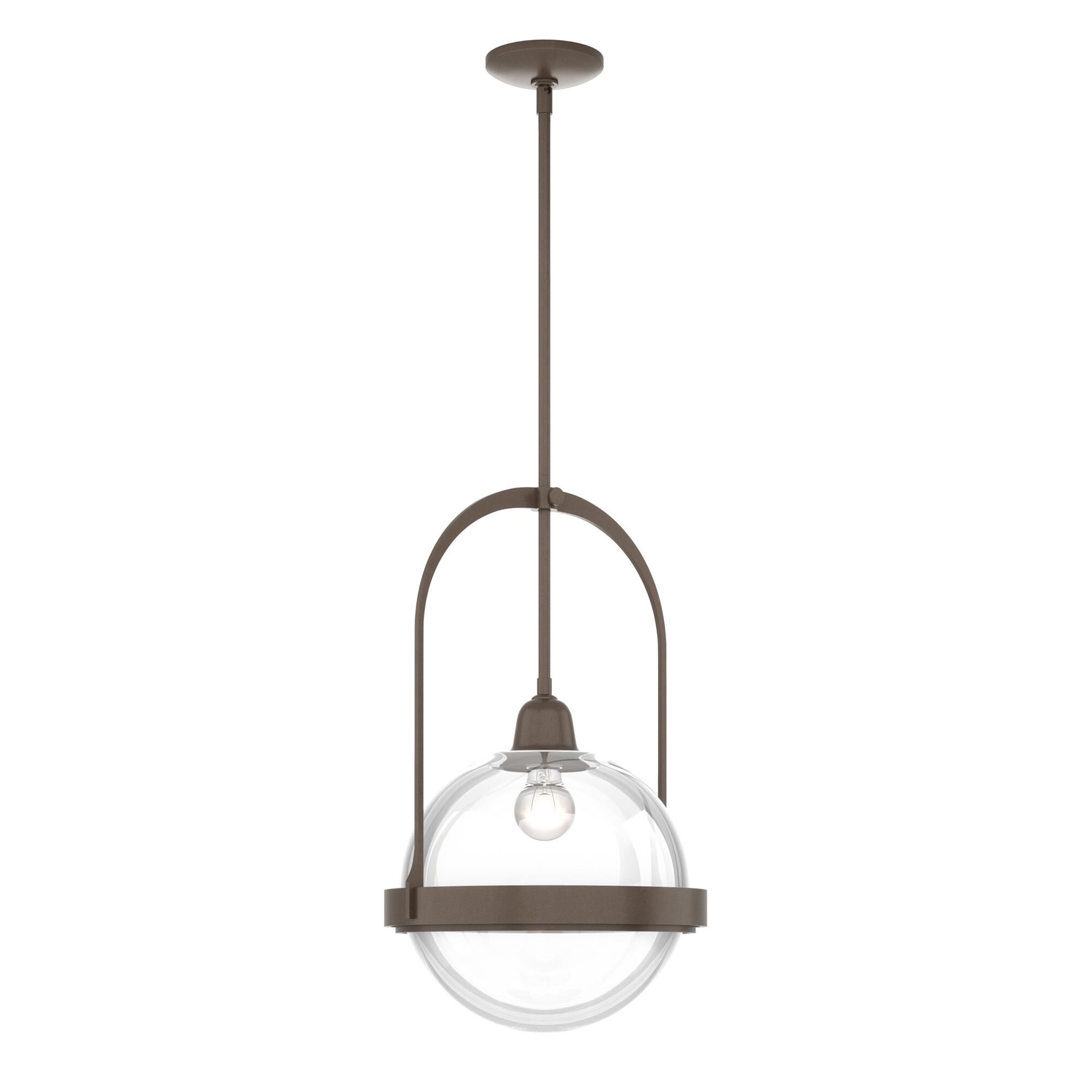 Shown in Bronze finish and Clear glass