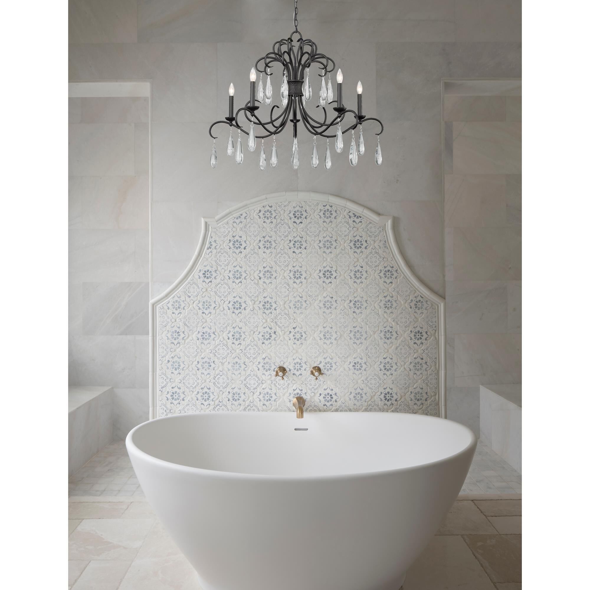 Amara 38 Inch 5 Light Chandelier by Z-Lite