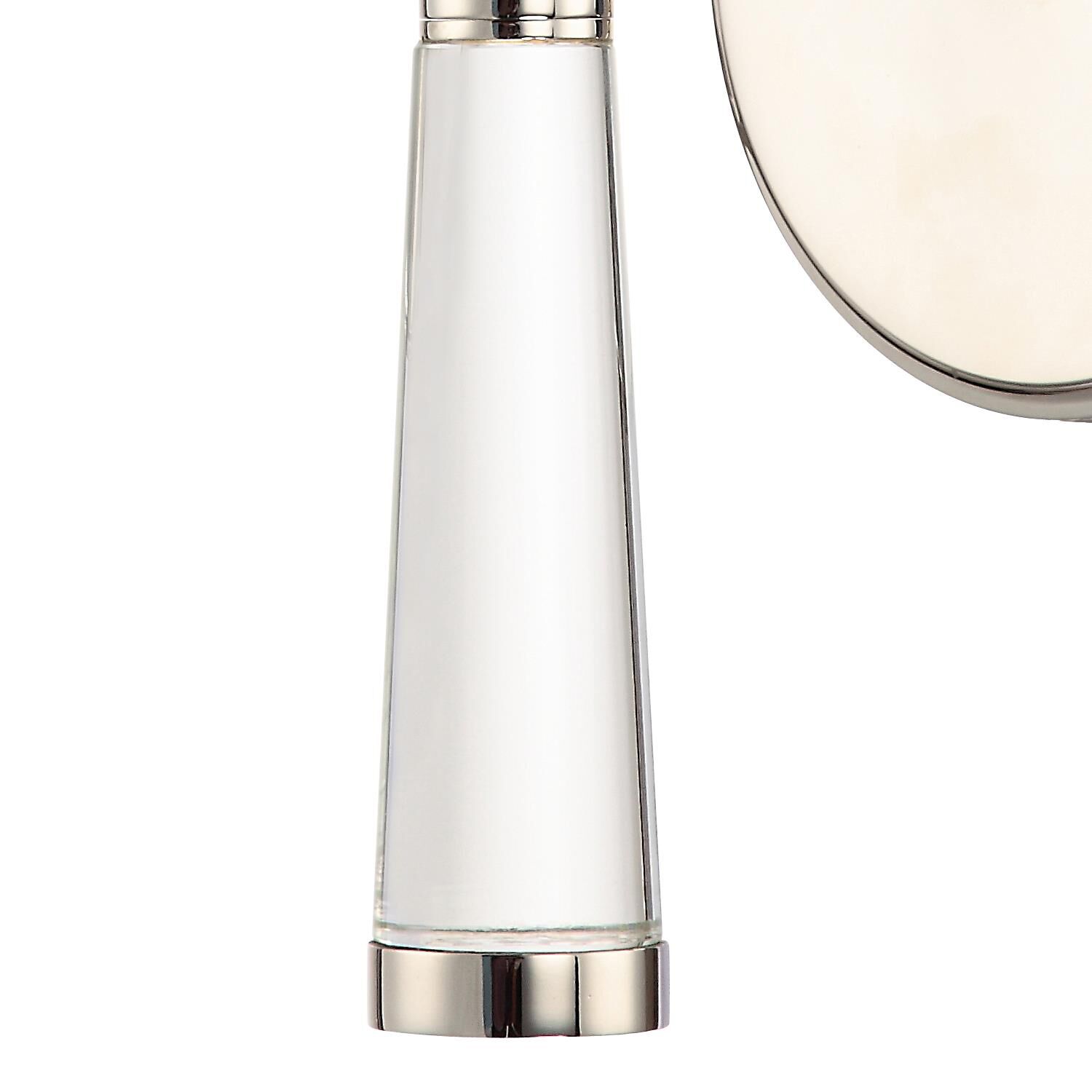 Shown in Polished Nickel finish and White Silk shade