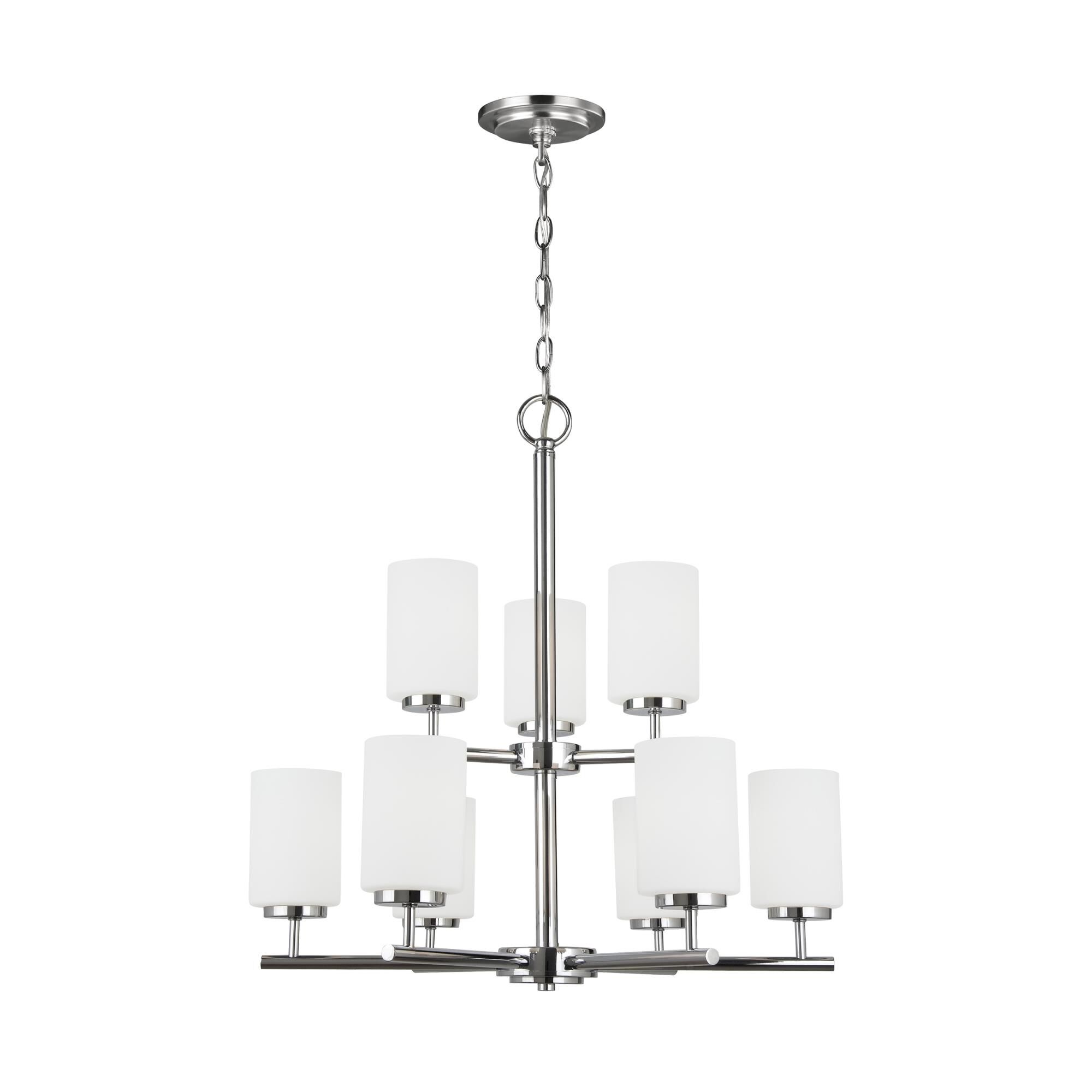 Shown in Chrome finish and Cased Opal Etched  Shades glass and Cased Opal Etched Glass s shade