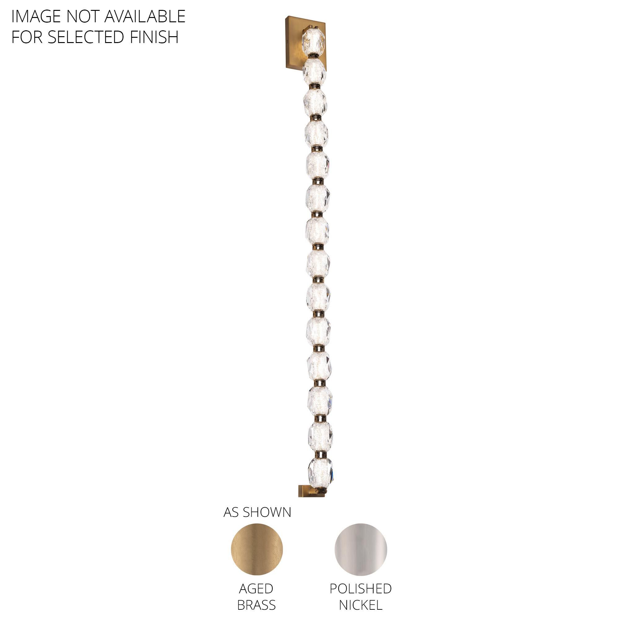 Shown in Polished Nickel finish and Radiance crystal and Crystal glass