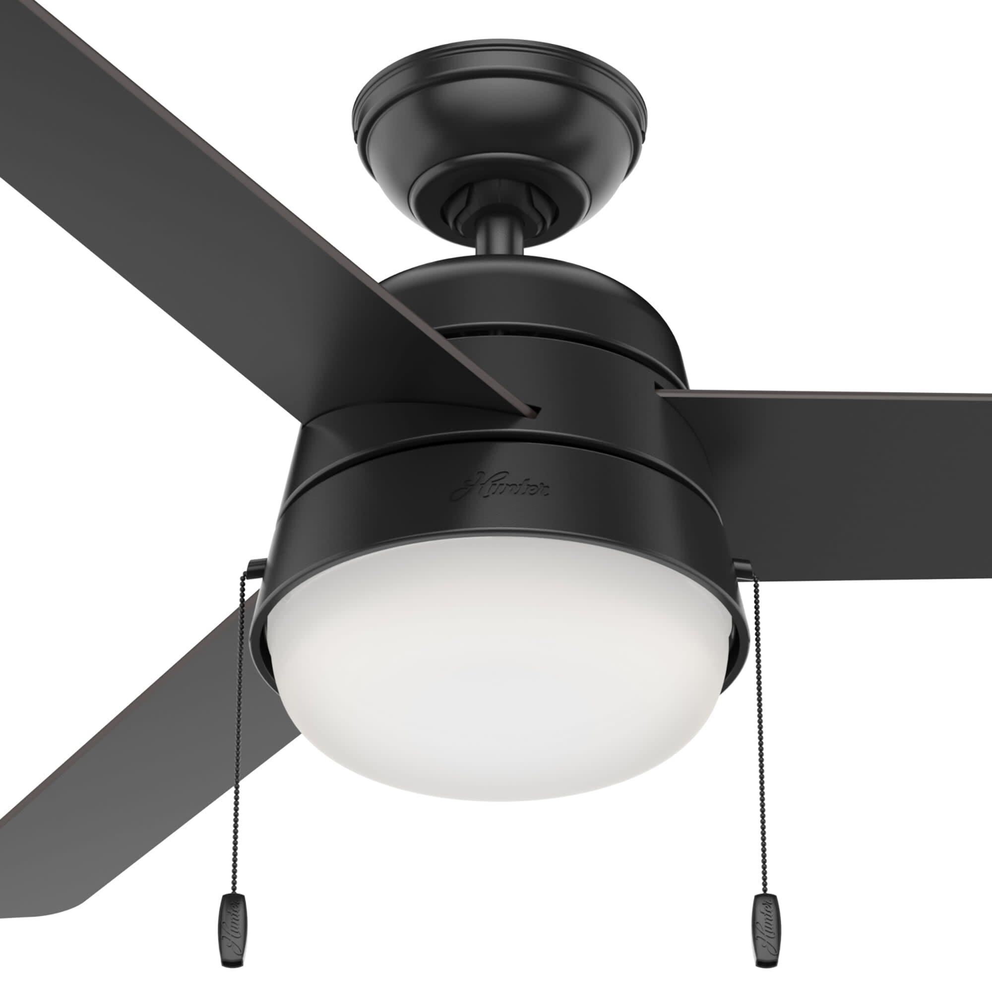 Aker 52 Inch Ceiling Fan with Light Kit by Hunter Fan