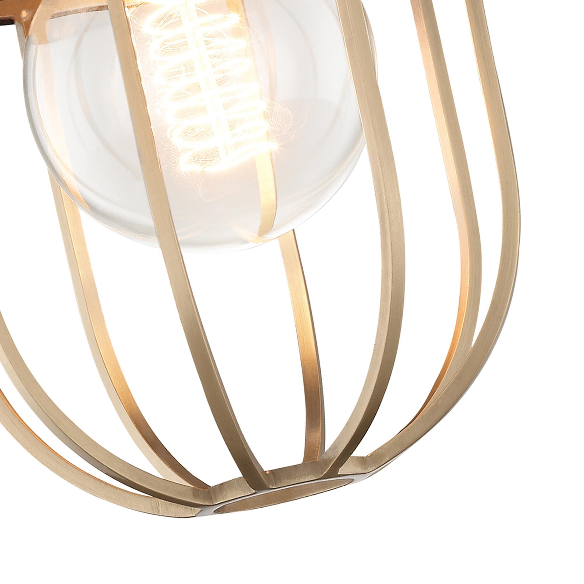 Shown in Aged Brass finish and Black accent