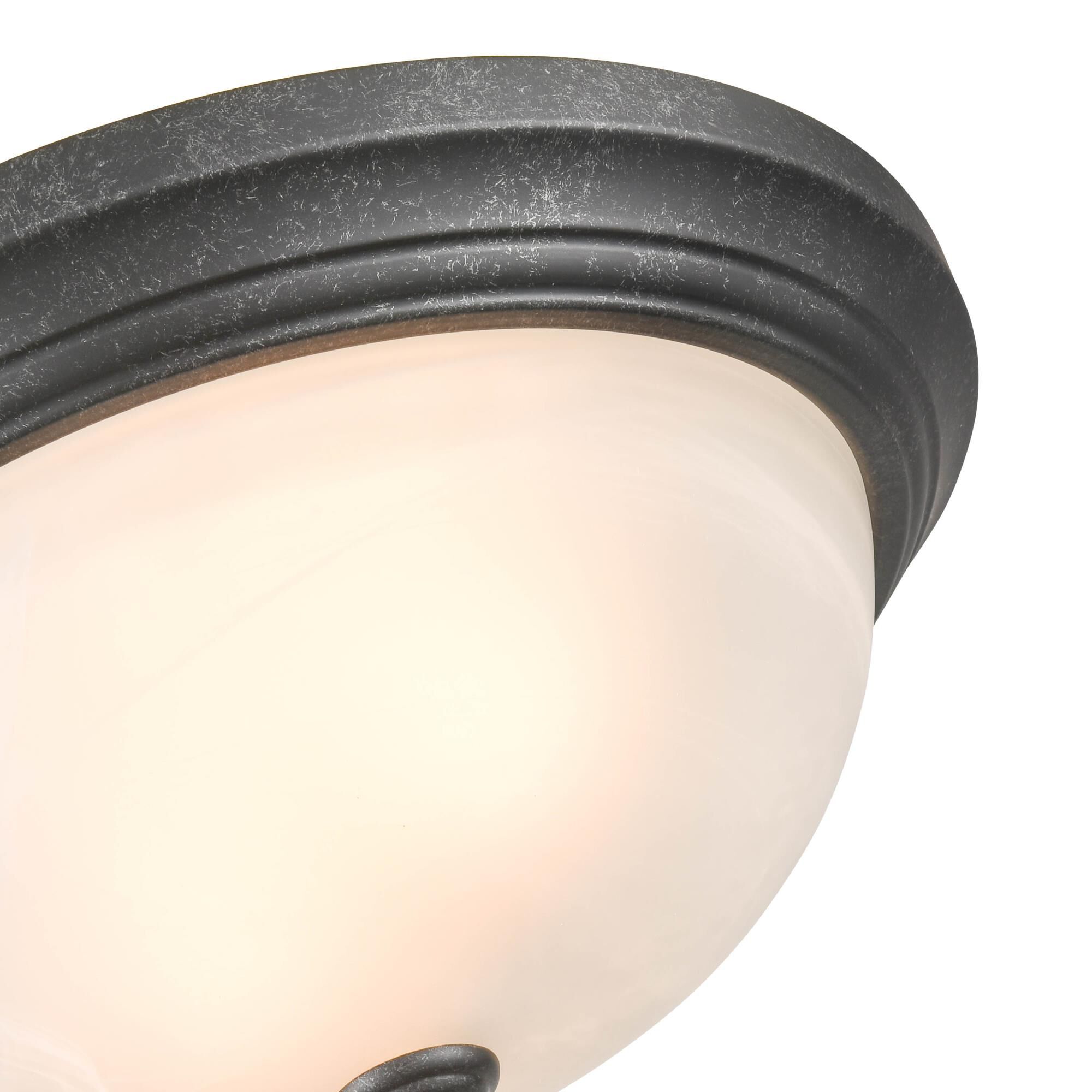 Shown in Burnished Gold finish and Faux Alabaster glass