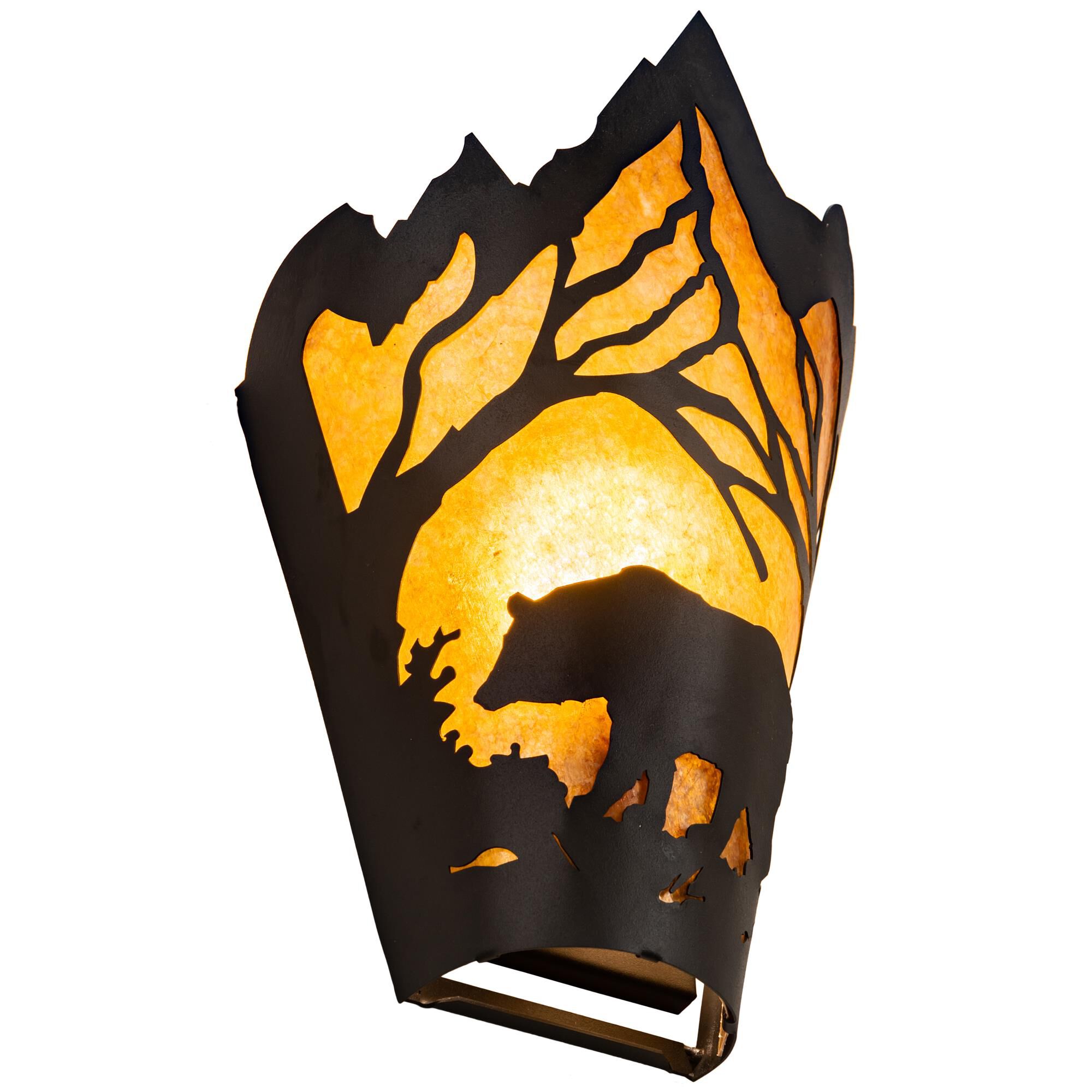 Meyda Lighting Bear At Dawn 12 Inch Tall Outdoor Wall Light