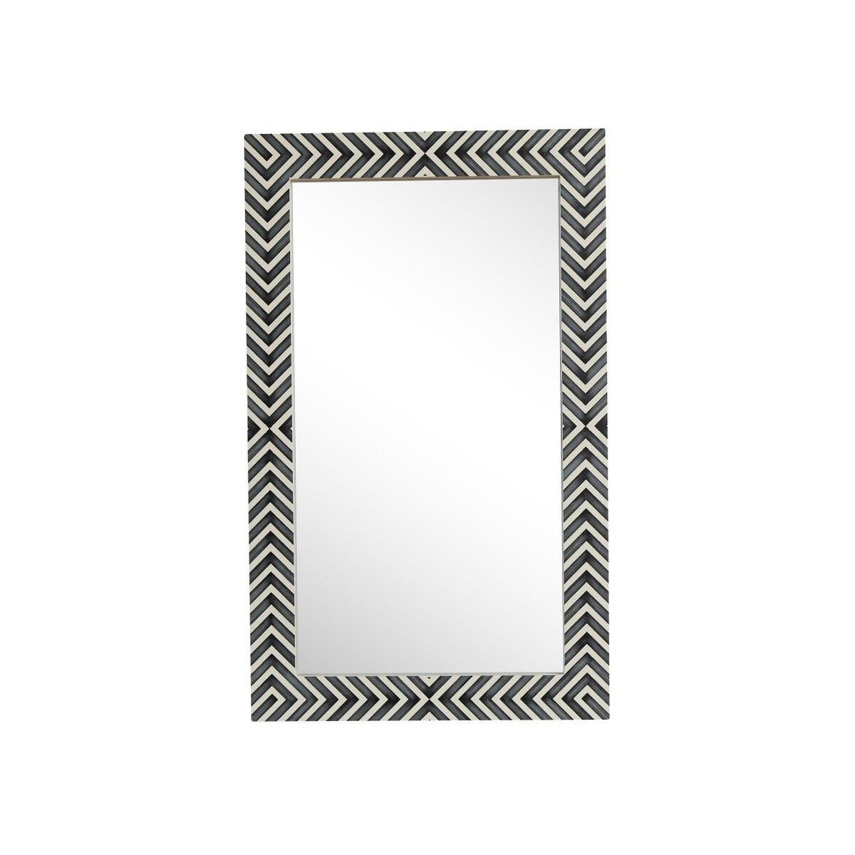 Rectangular mirror 36x22 inch in chevron Wall Mirror by Elegant Decor