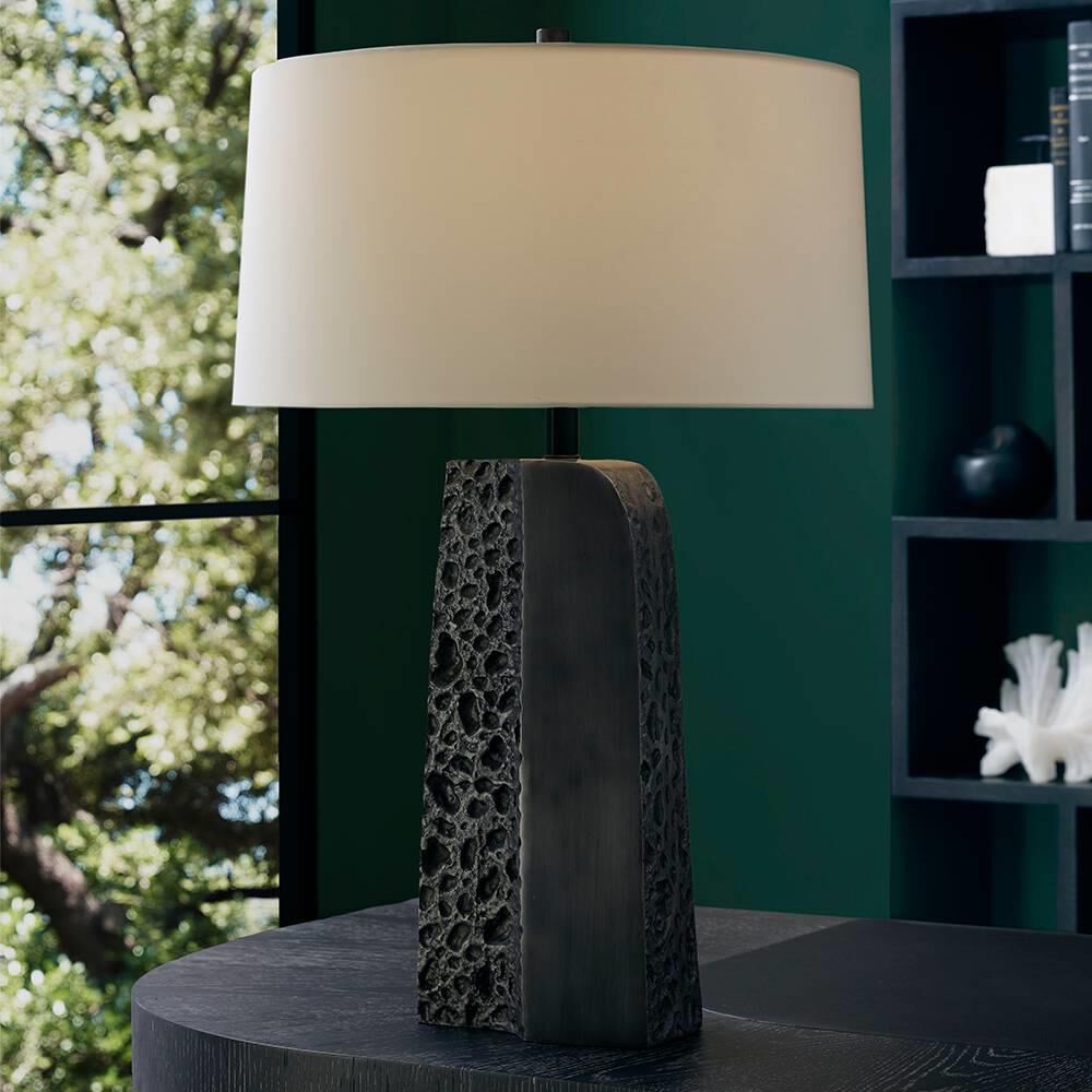 Shown in Antiqued Aluminum finish and Ivory shade