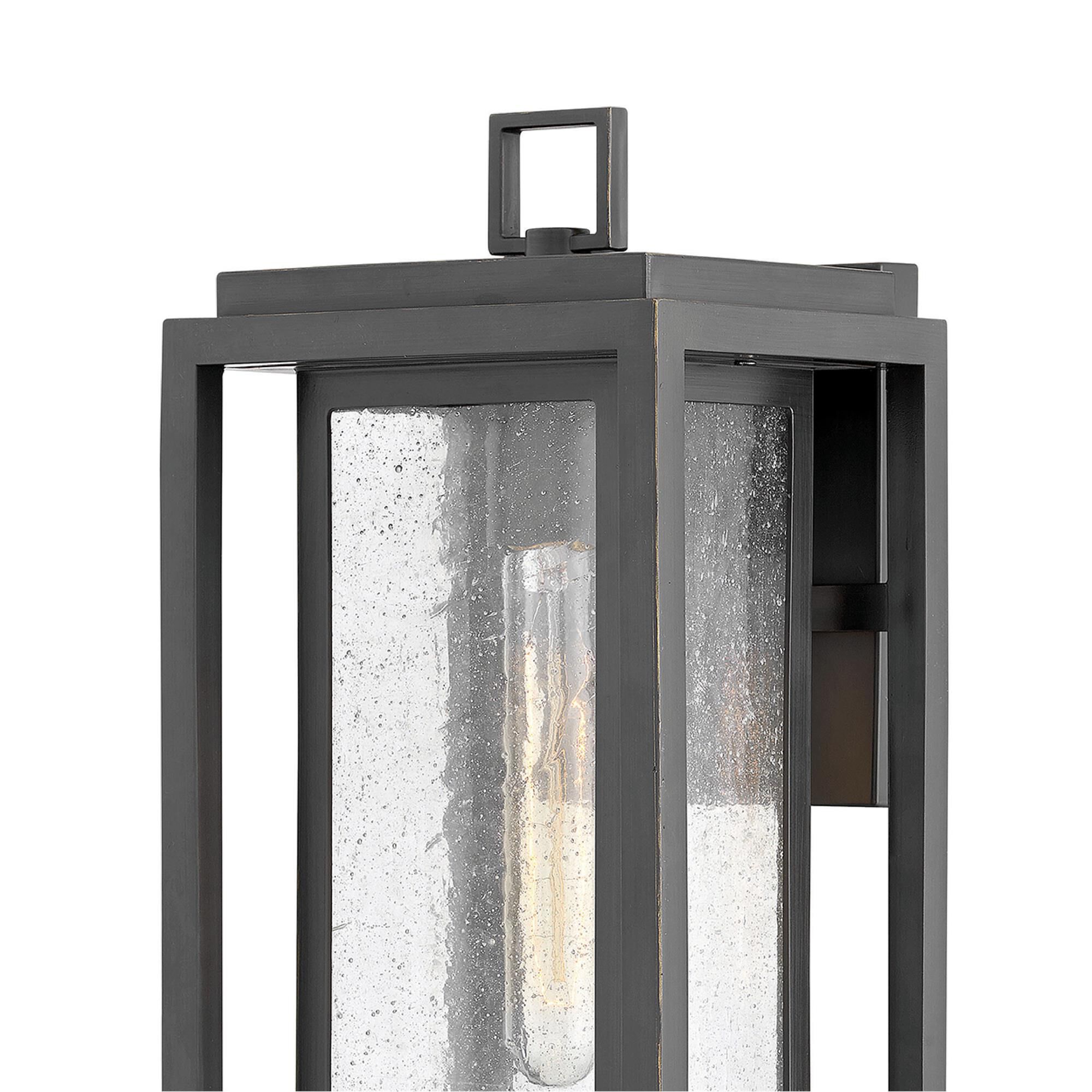 Shown in Oil Rubbed Bronze finish and Clear Seedy glass and 120 Volt accent