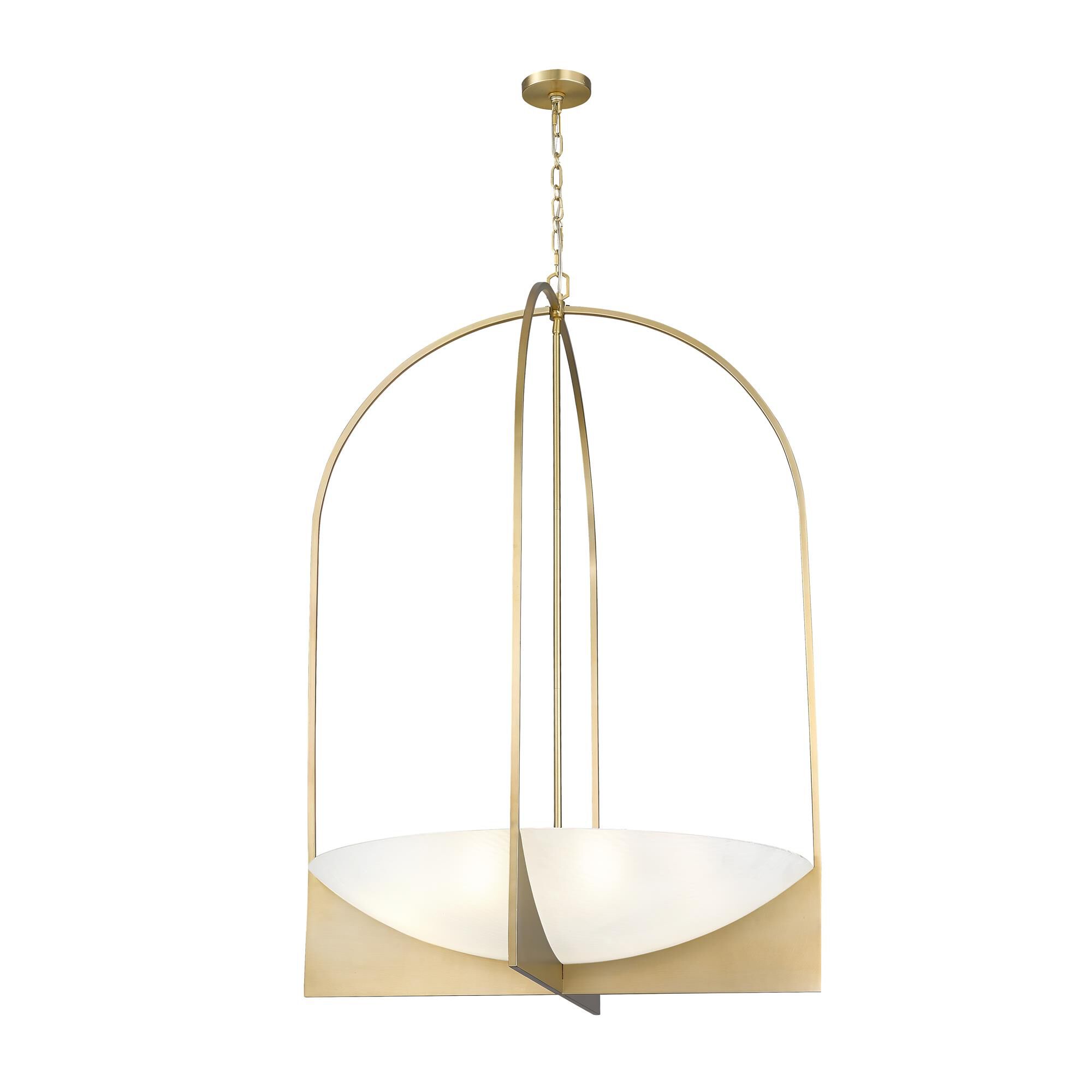 Shown in Modern Gold finish and Sand Blast glass and Sand Blast shade