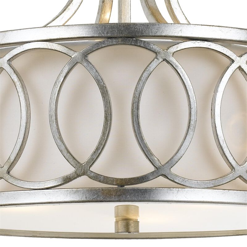 Libby Langdon Graham 15 Inch 3 Light Semi Flush Mount by Crystorama