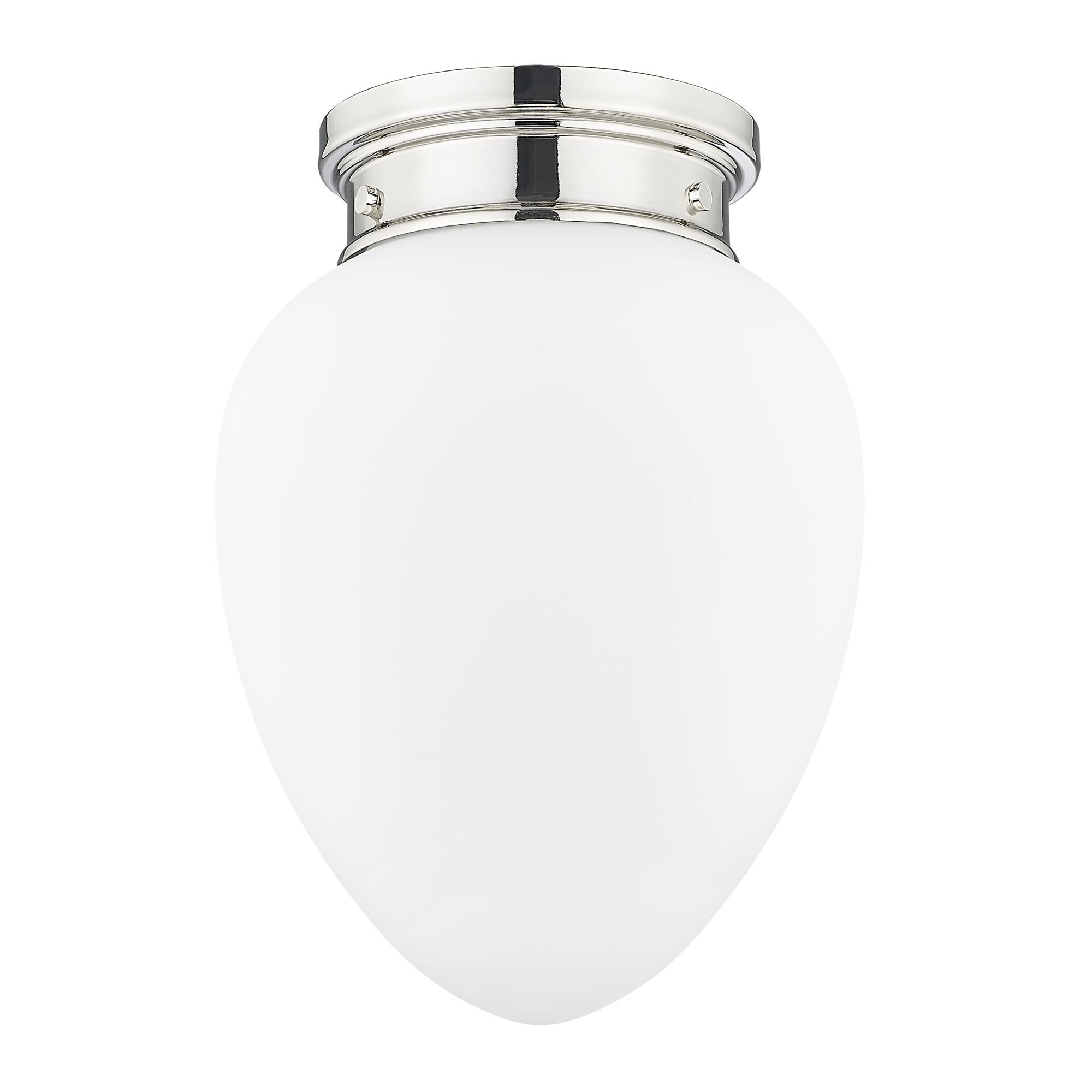 Shown in Polished Nickel finish and Etched Opal glass