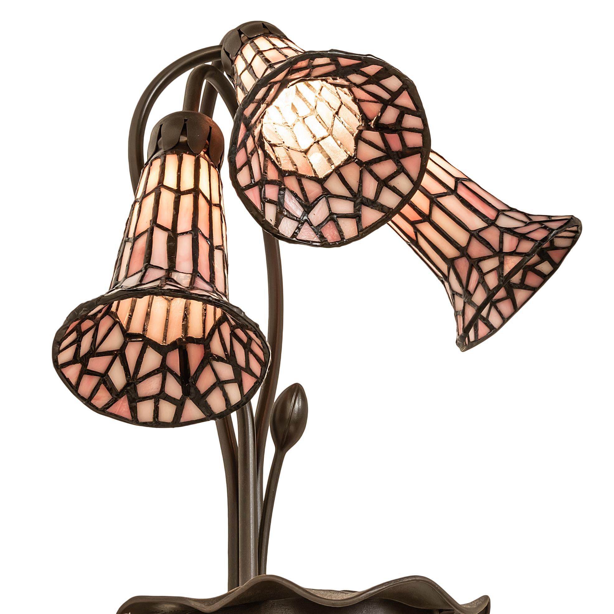 Stained Glass Pond Lily 16 Inch Accent Lamp by Meyda Lighting