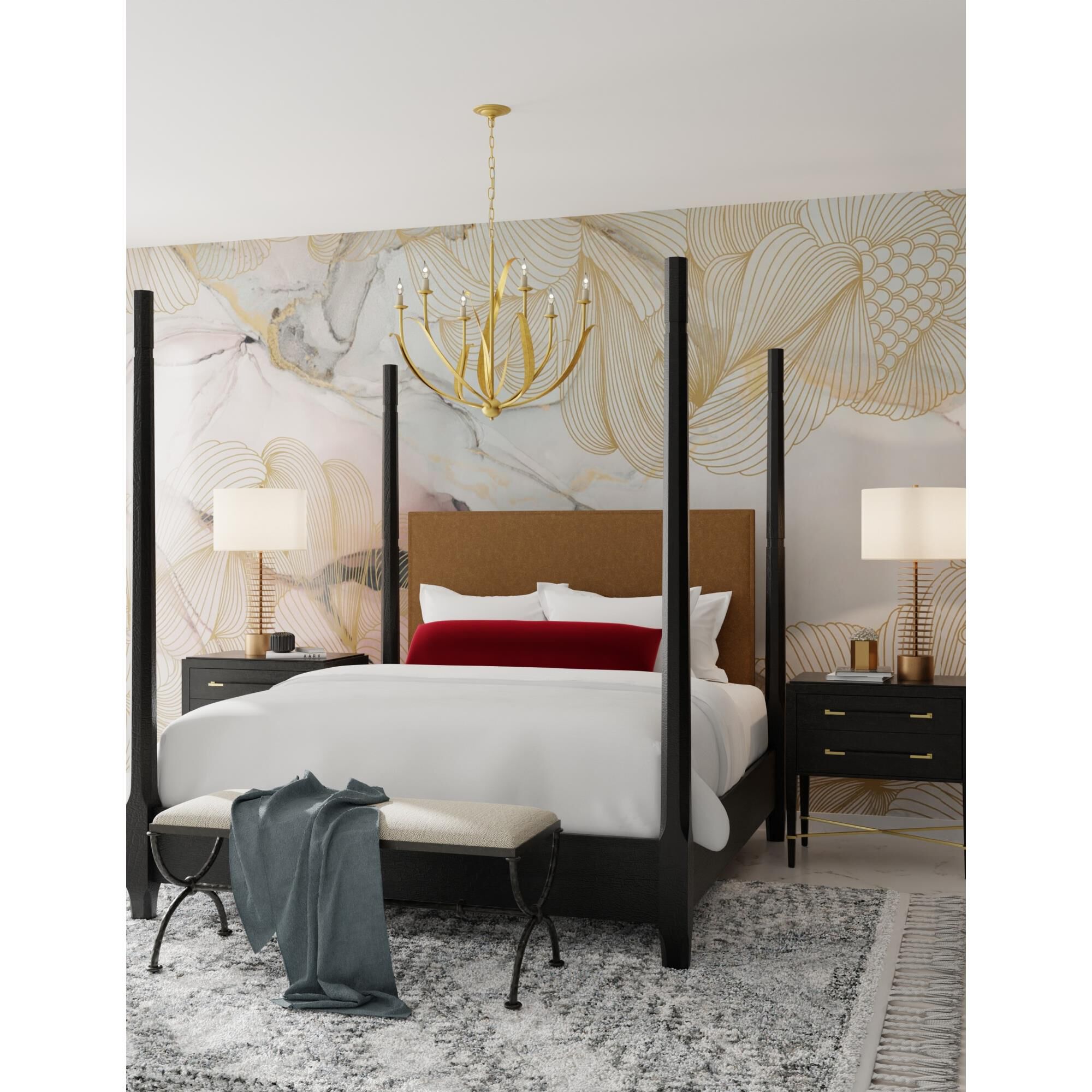 Shown in Antique Gold Leaf finish