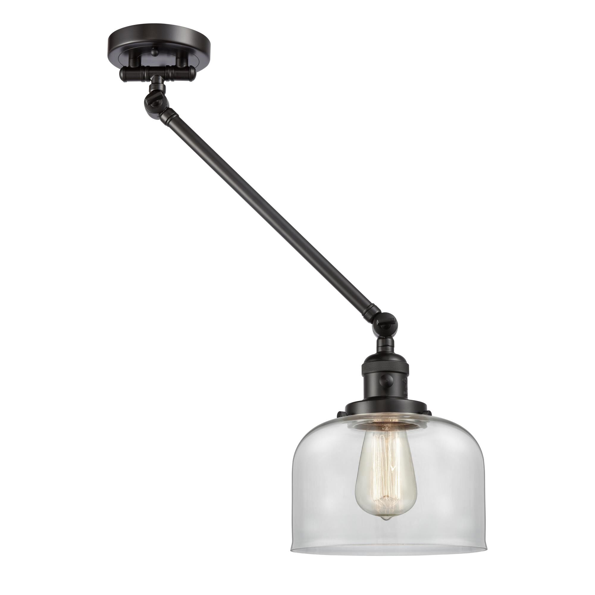 Shown in Oil Rubbed Bronze finish and Clear glass