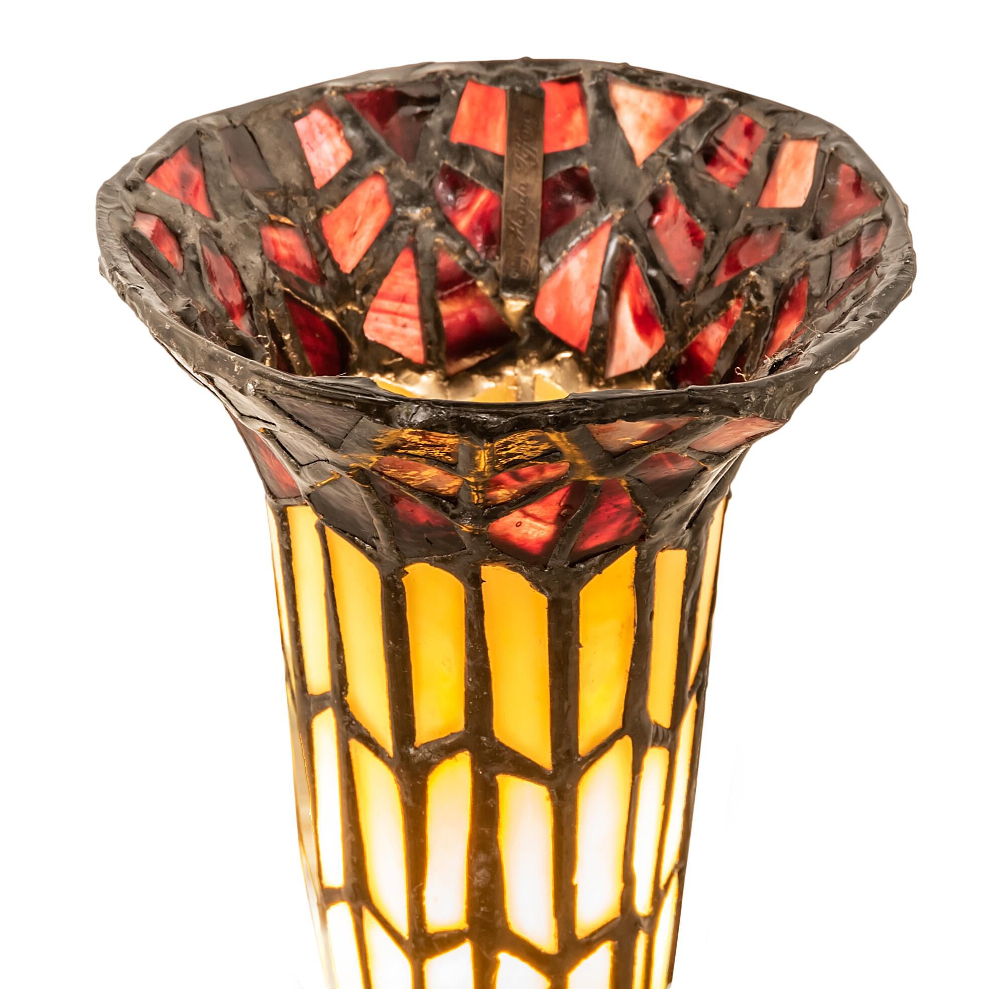 Shown in Antique Brass finish and Ruby;Amber /Acrylic glass