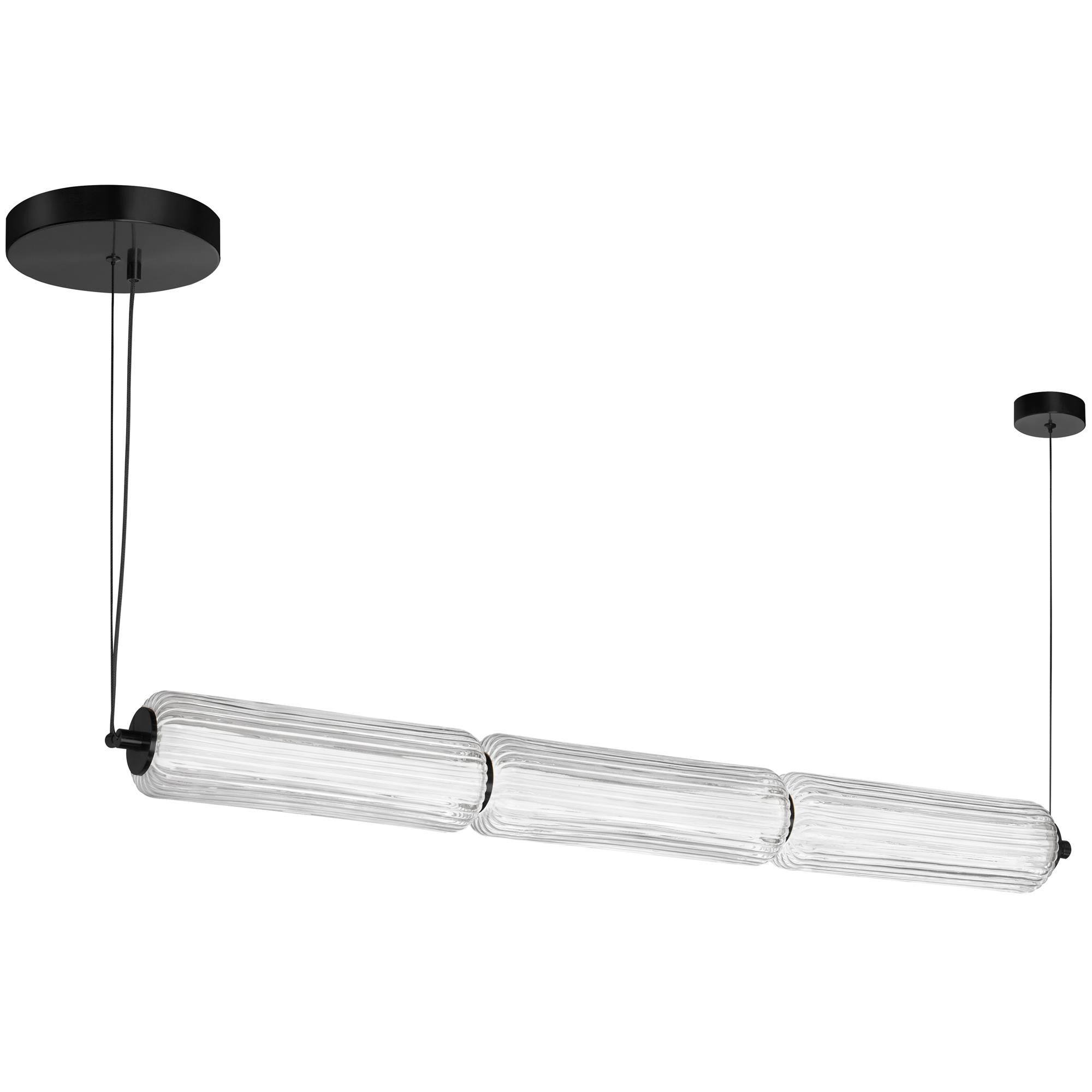 Shown in Matte Black finish and Clear glass