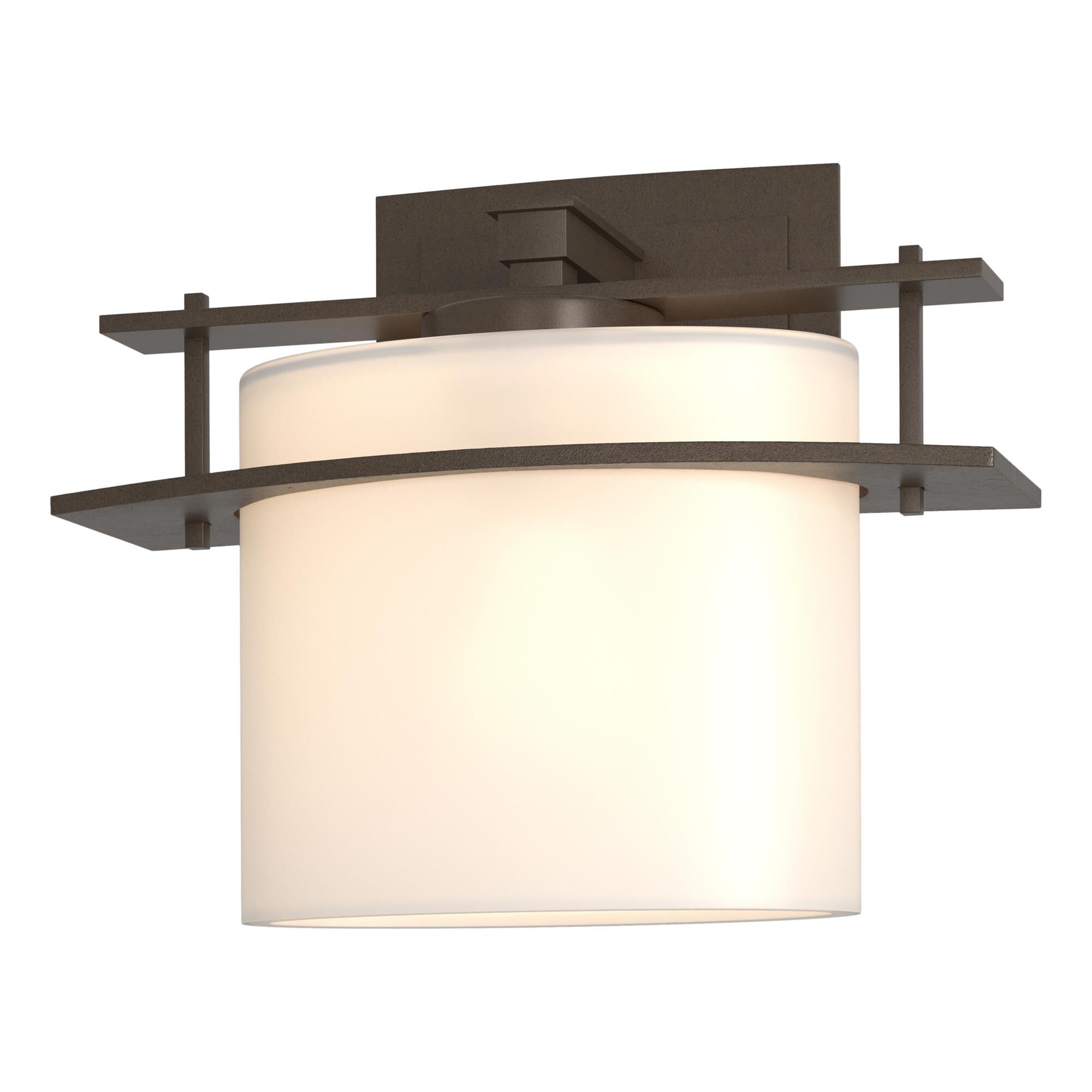 Shown in Bronze finish and Opal  glass